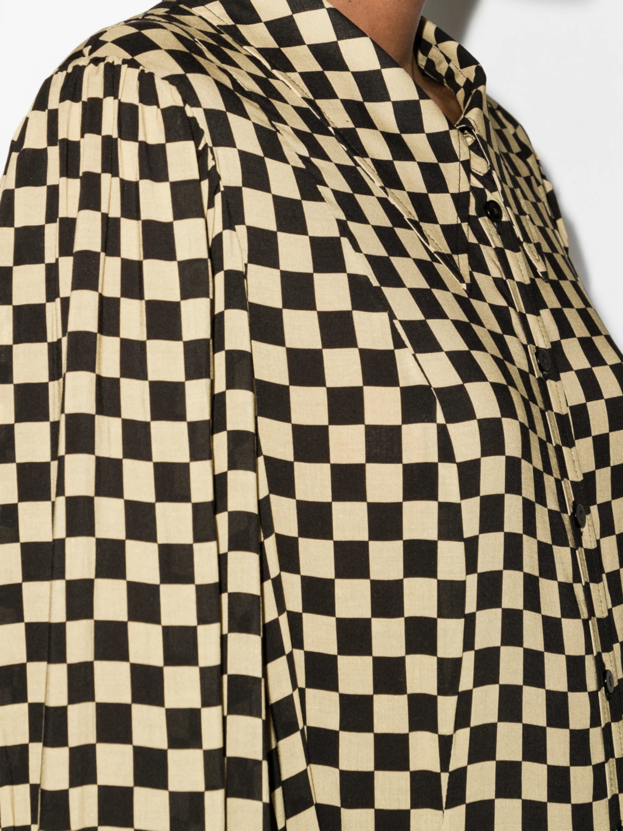 Maddison check-pattern midi shirtdress