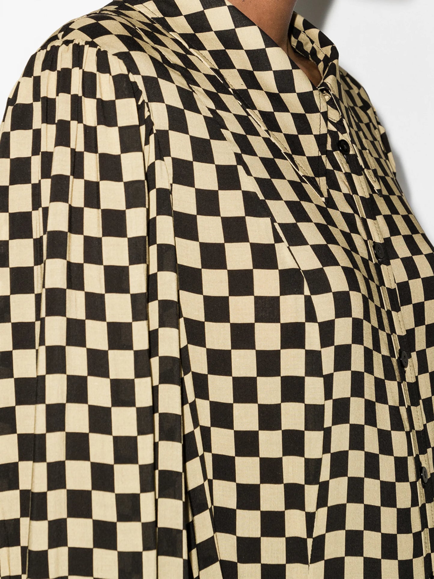 Maddison check-pattern midi shirtdress