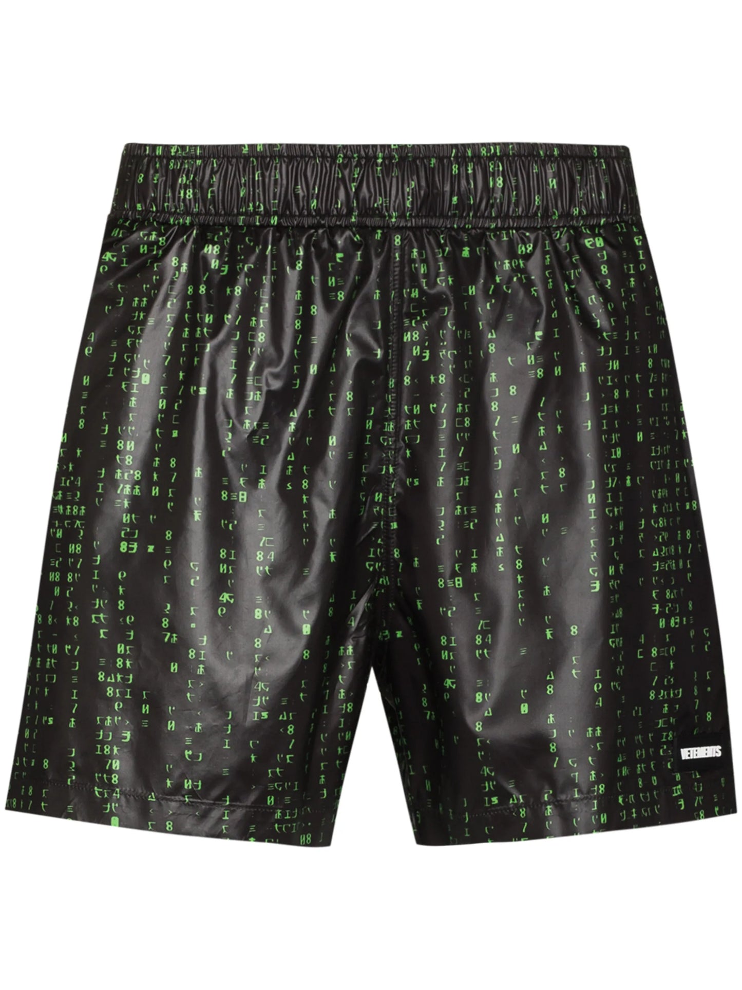 Green Code swim shorts