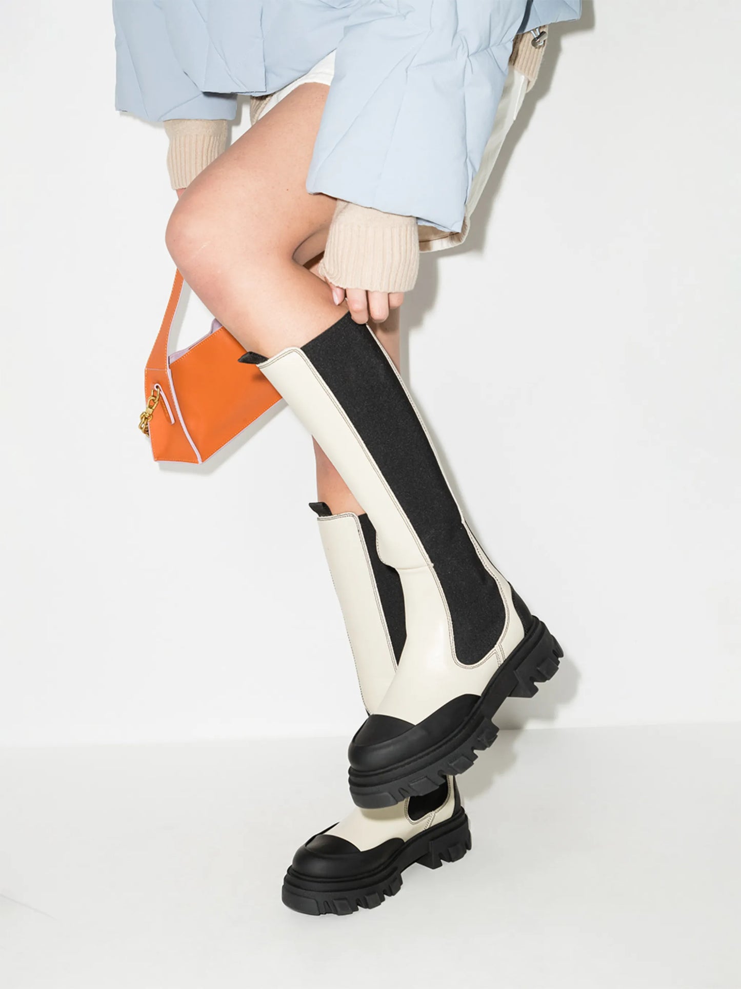 knee-high Chelsea boots