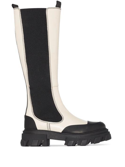knee-high Chelsea boots