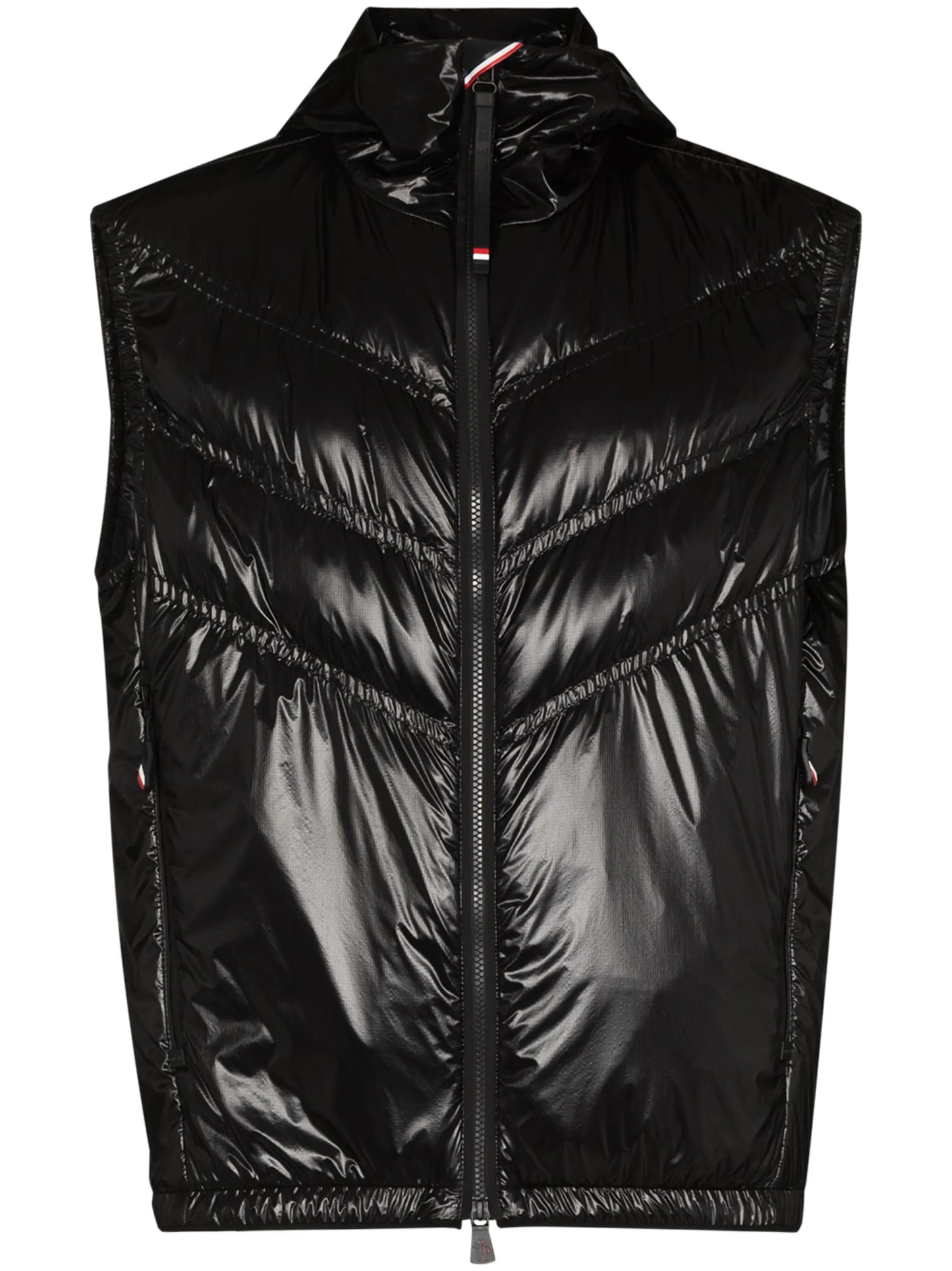 chevron-quilted padded gilet