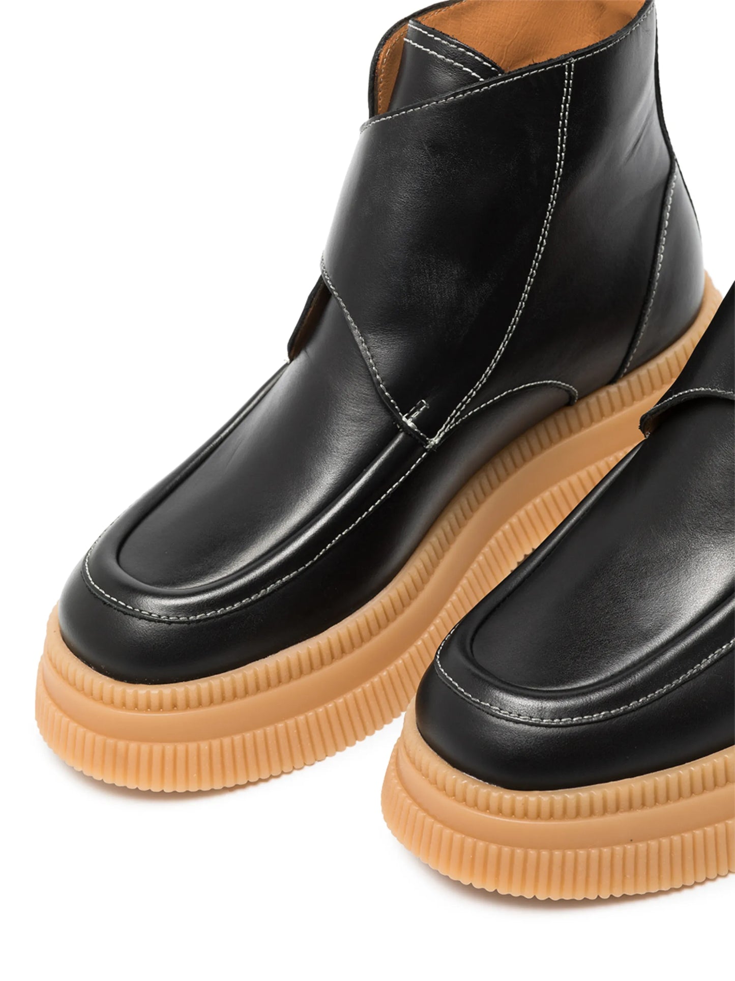 buckle-strap platform boots