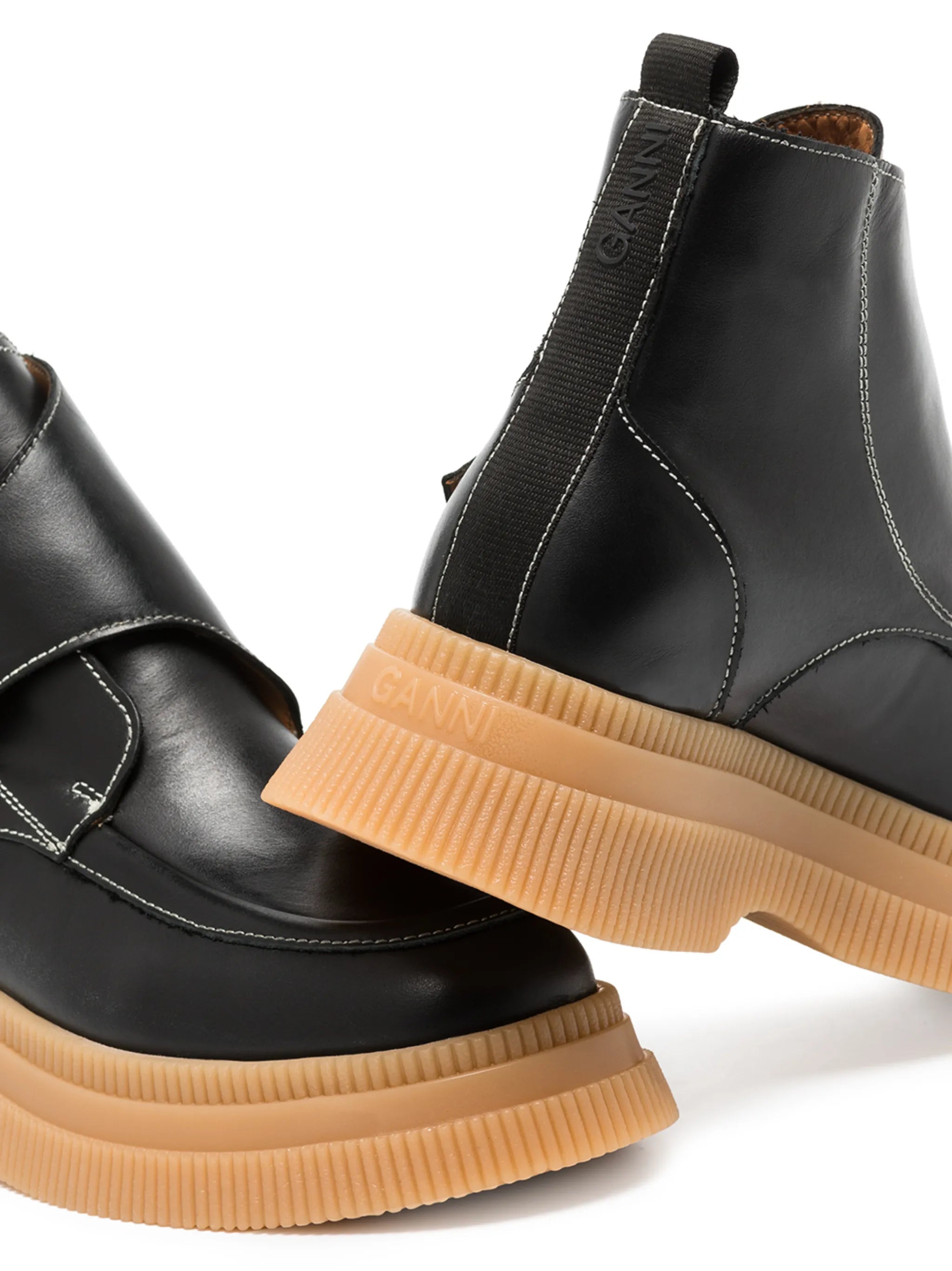 buckle-strap platform boots