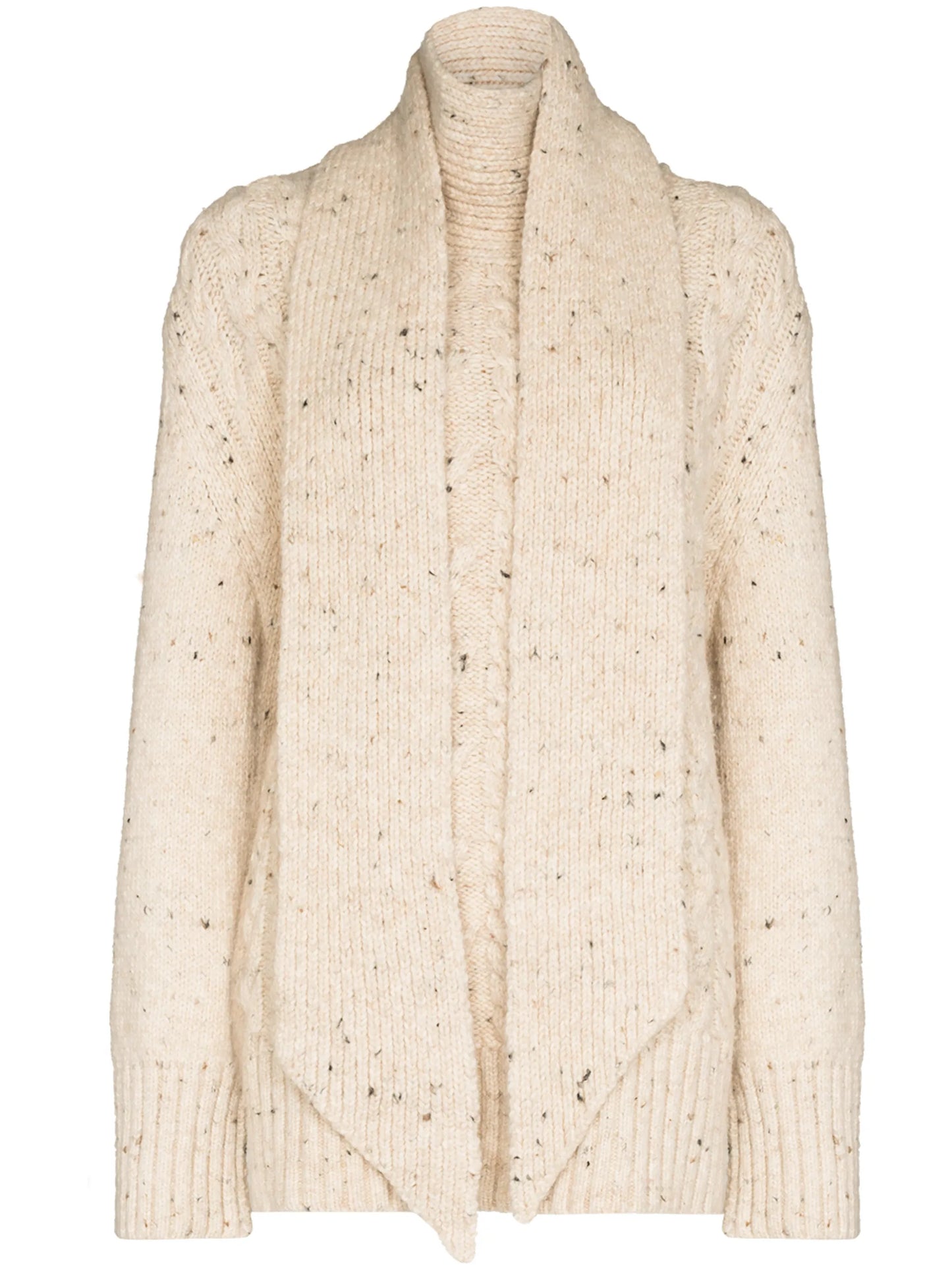 draped-neck knit jumper