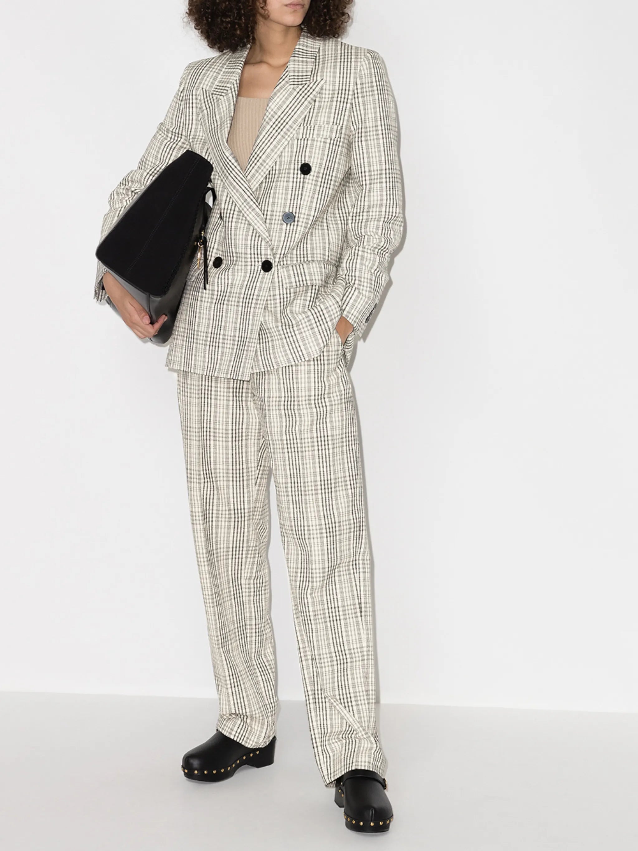 Leagaya oversized double-breasted jacket