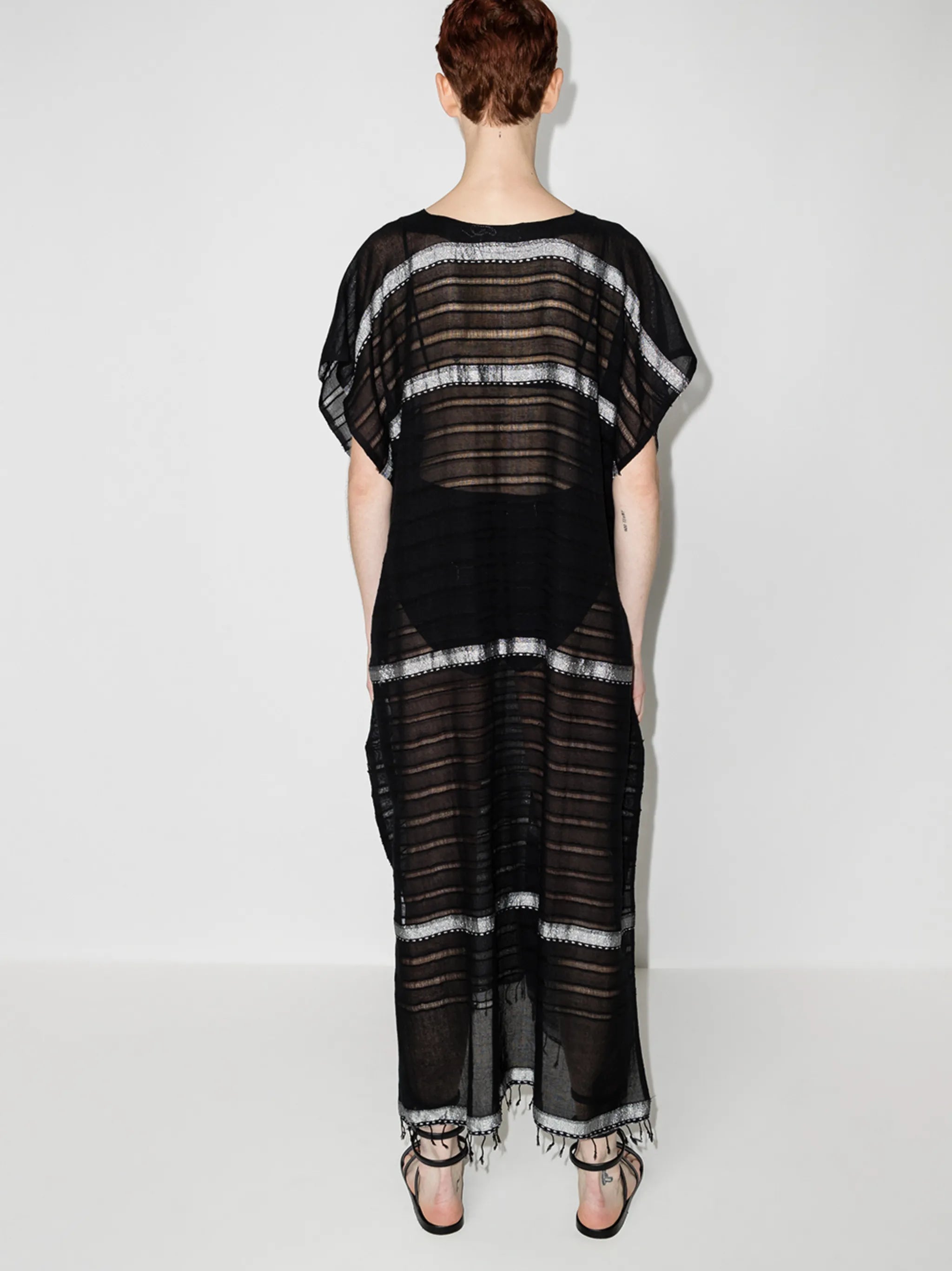 Tikuri stripe-pattern beach dress