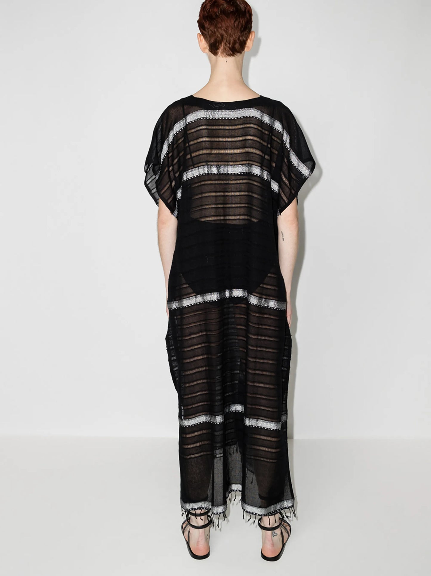 Tikuri stripe-pattern beach dress