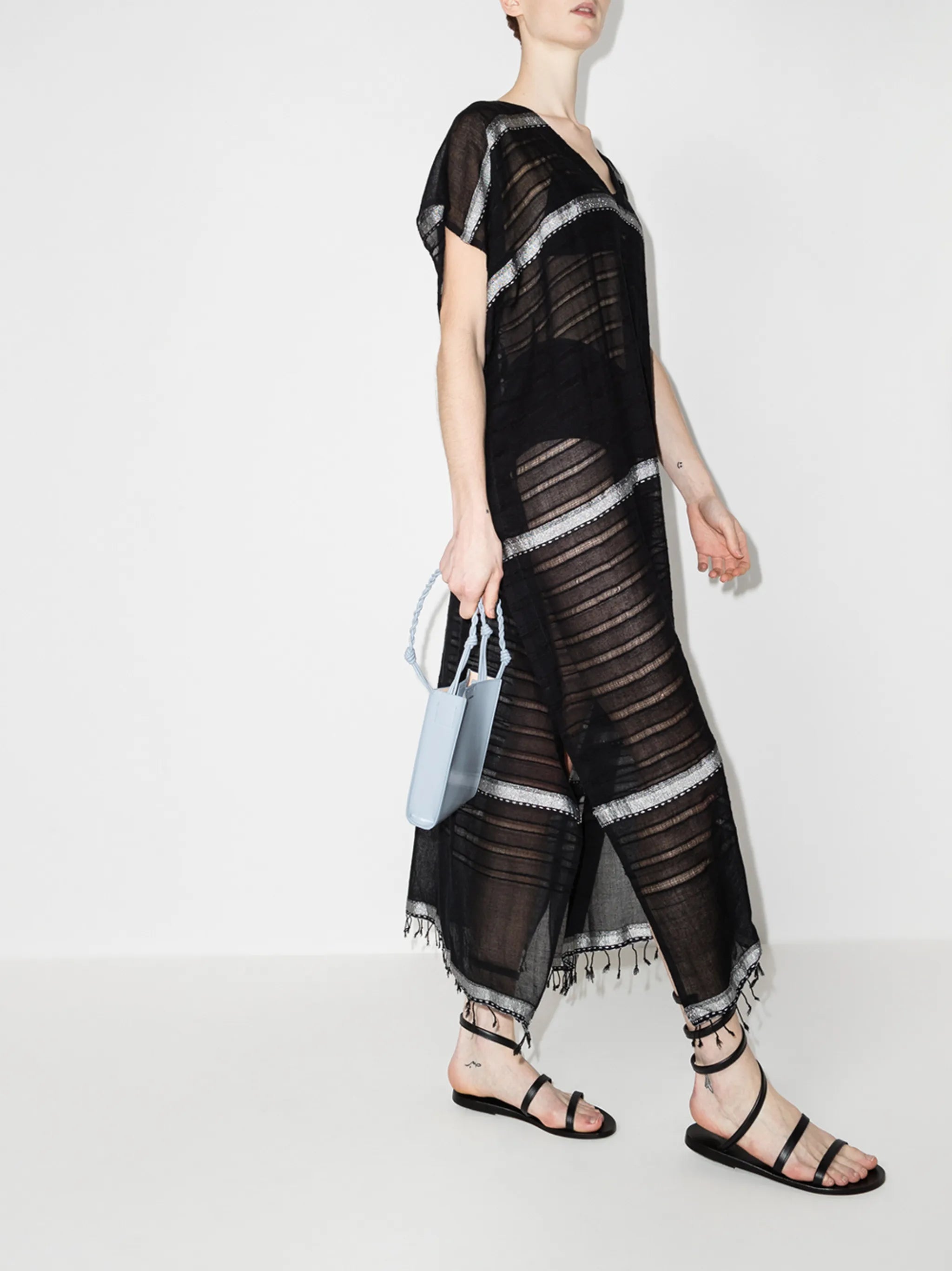 Tikuri stripe-pattern beach dress