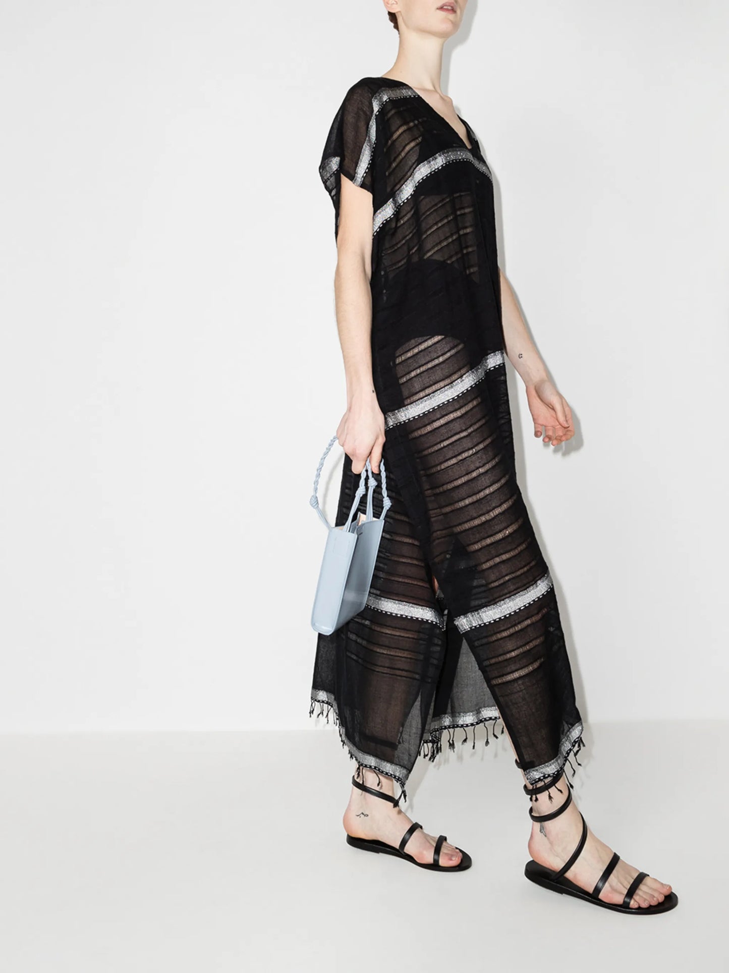 Tikuri stripe-pattern beach dress