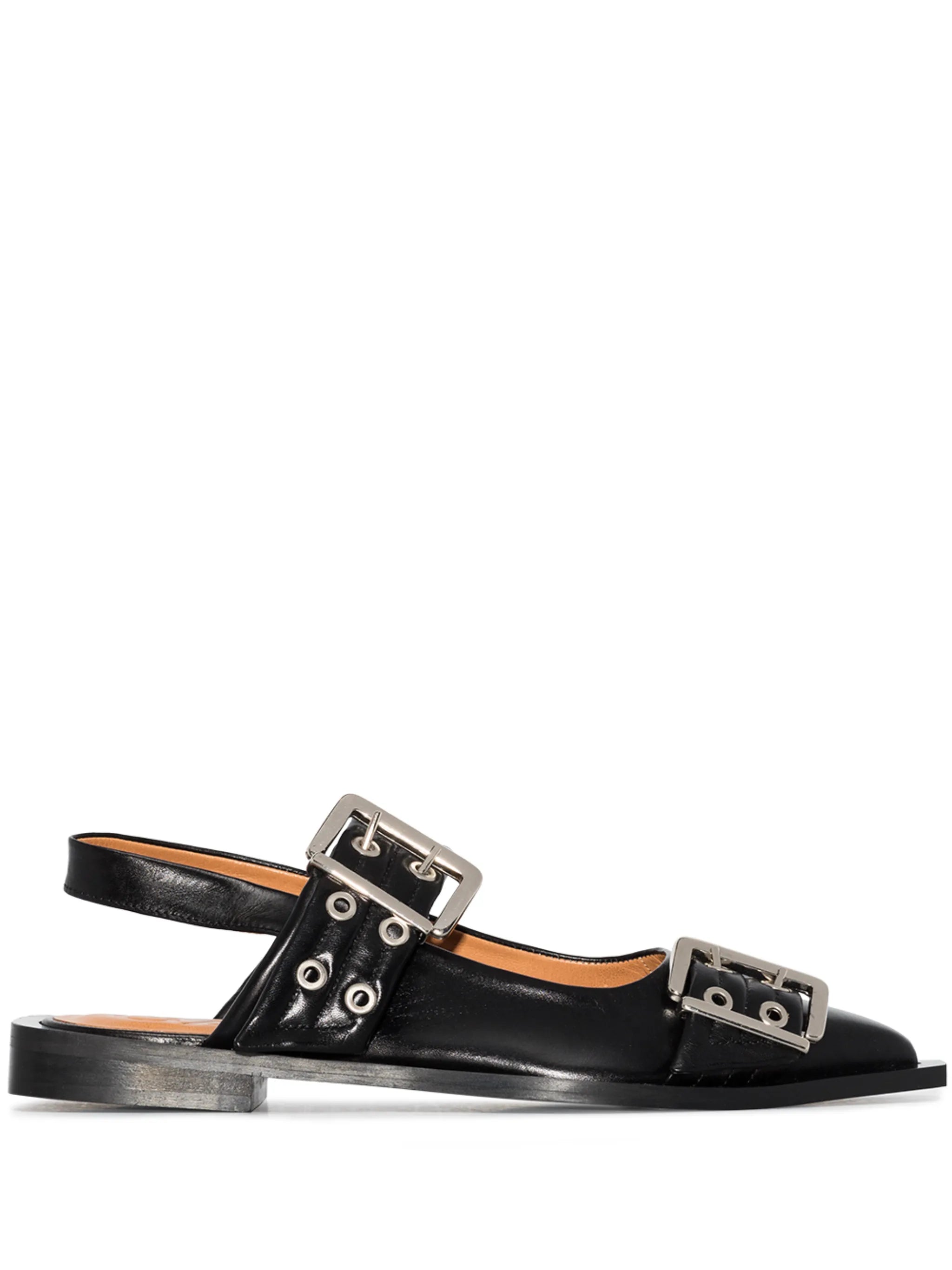 buckled slingback shoes