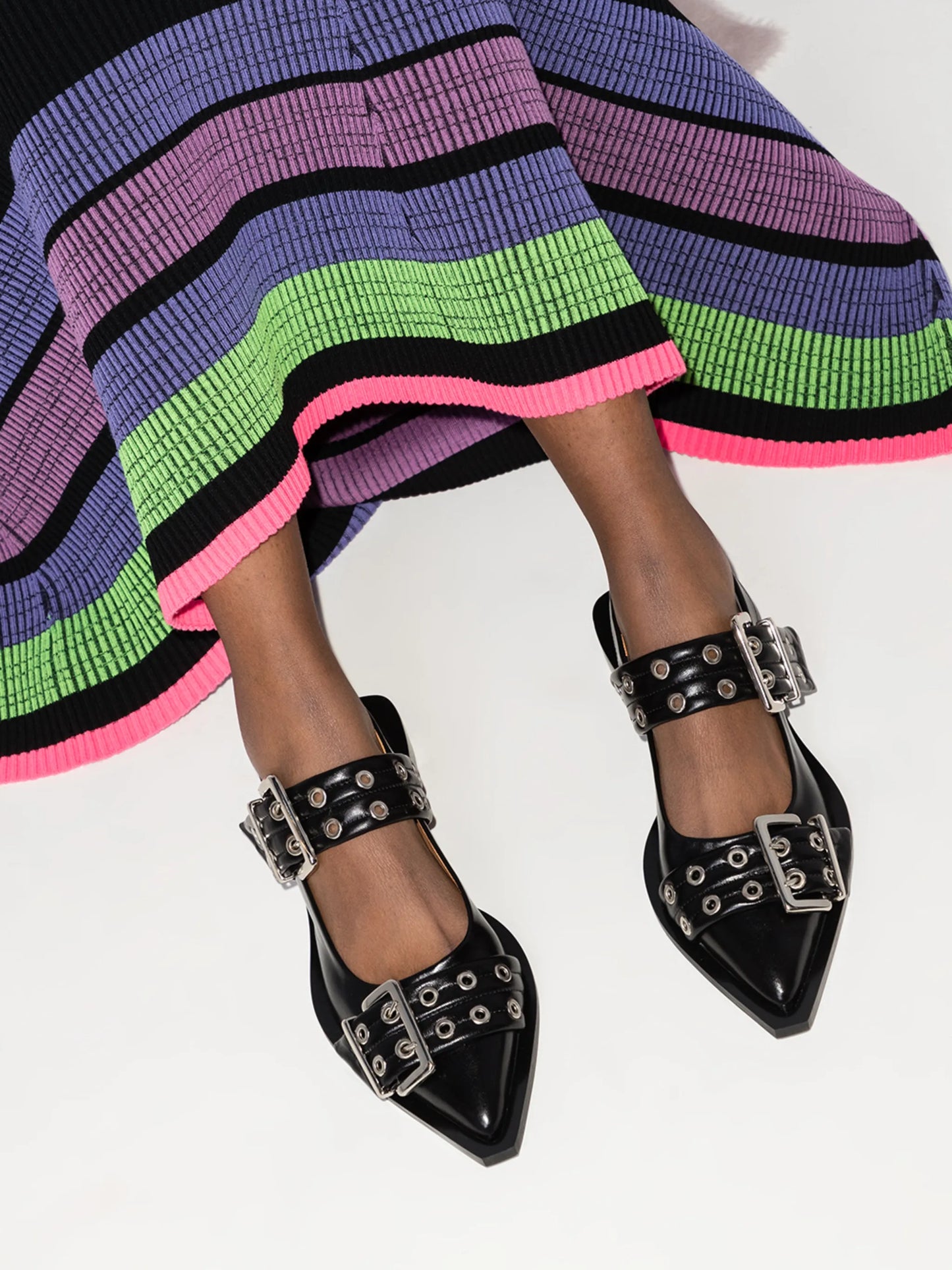 buckled slingback shoes