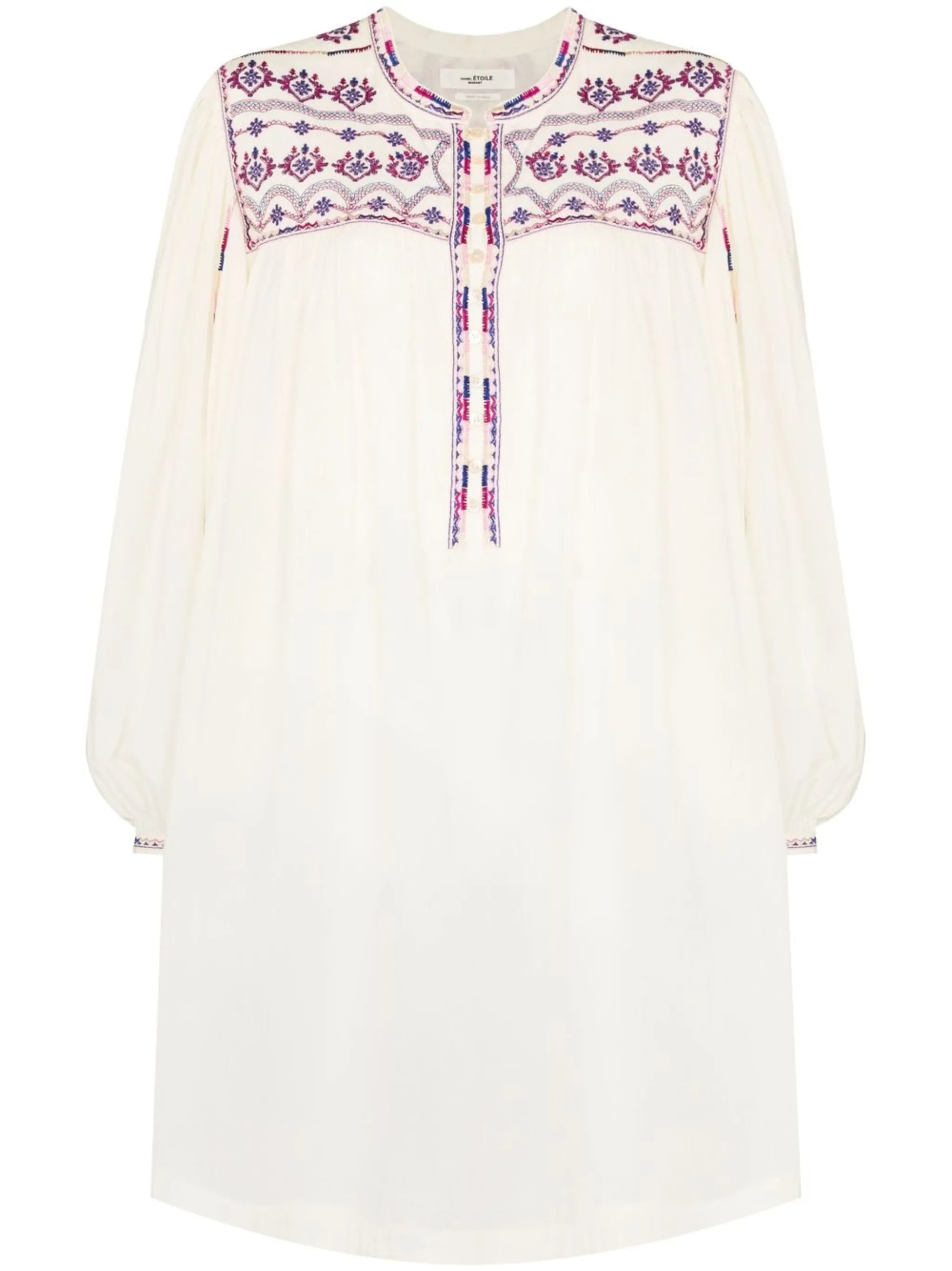 Federika embroidered-yoke dress