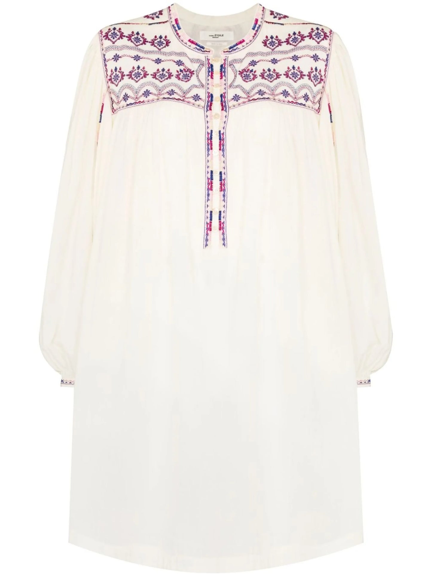 Federika embroidered-yoke dress