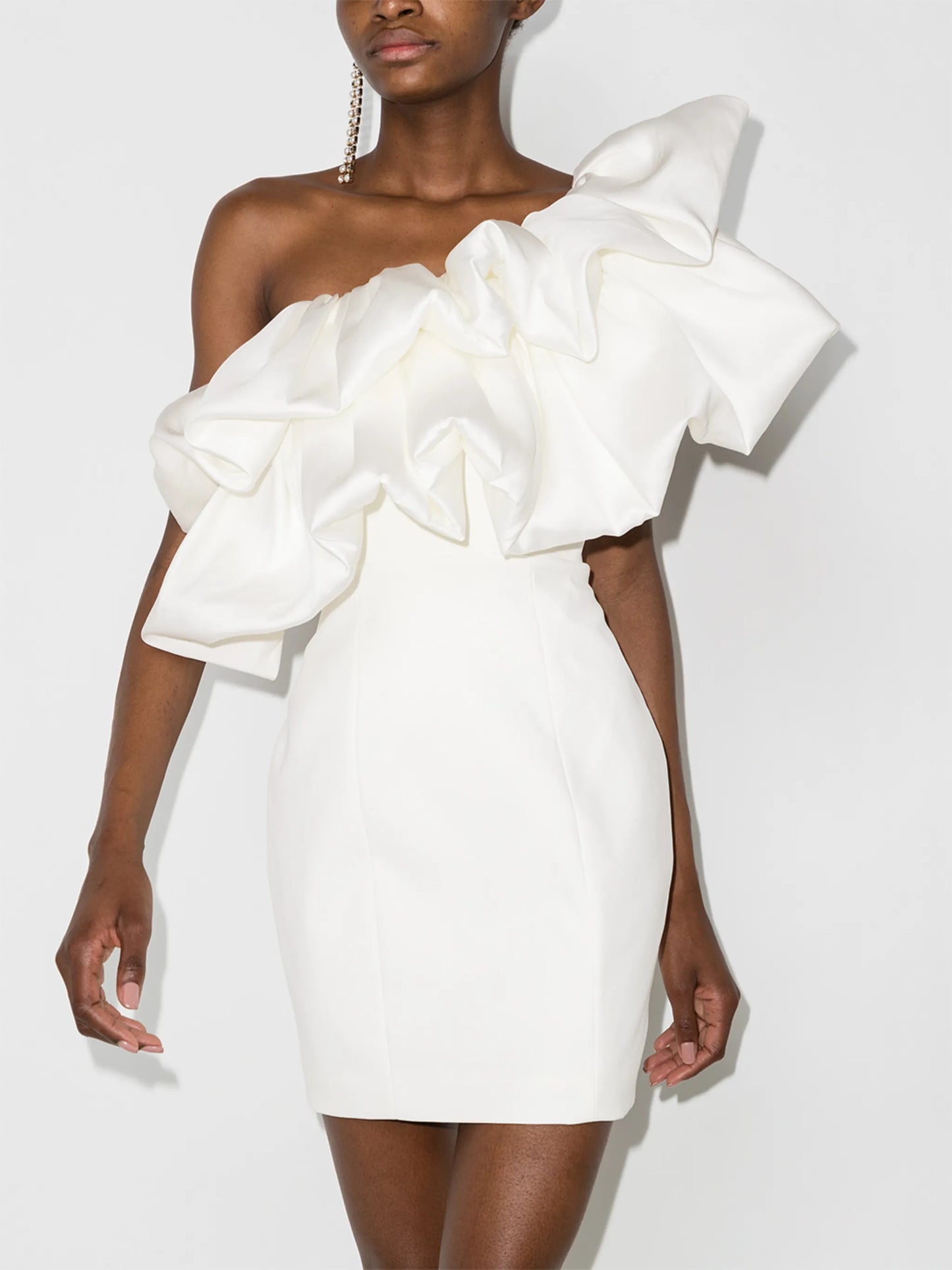 Finley ruffled one-shoulder mini dress