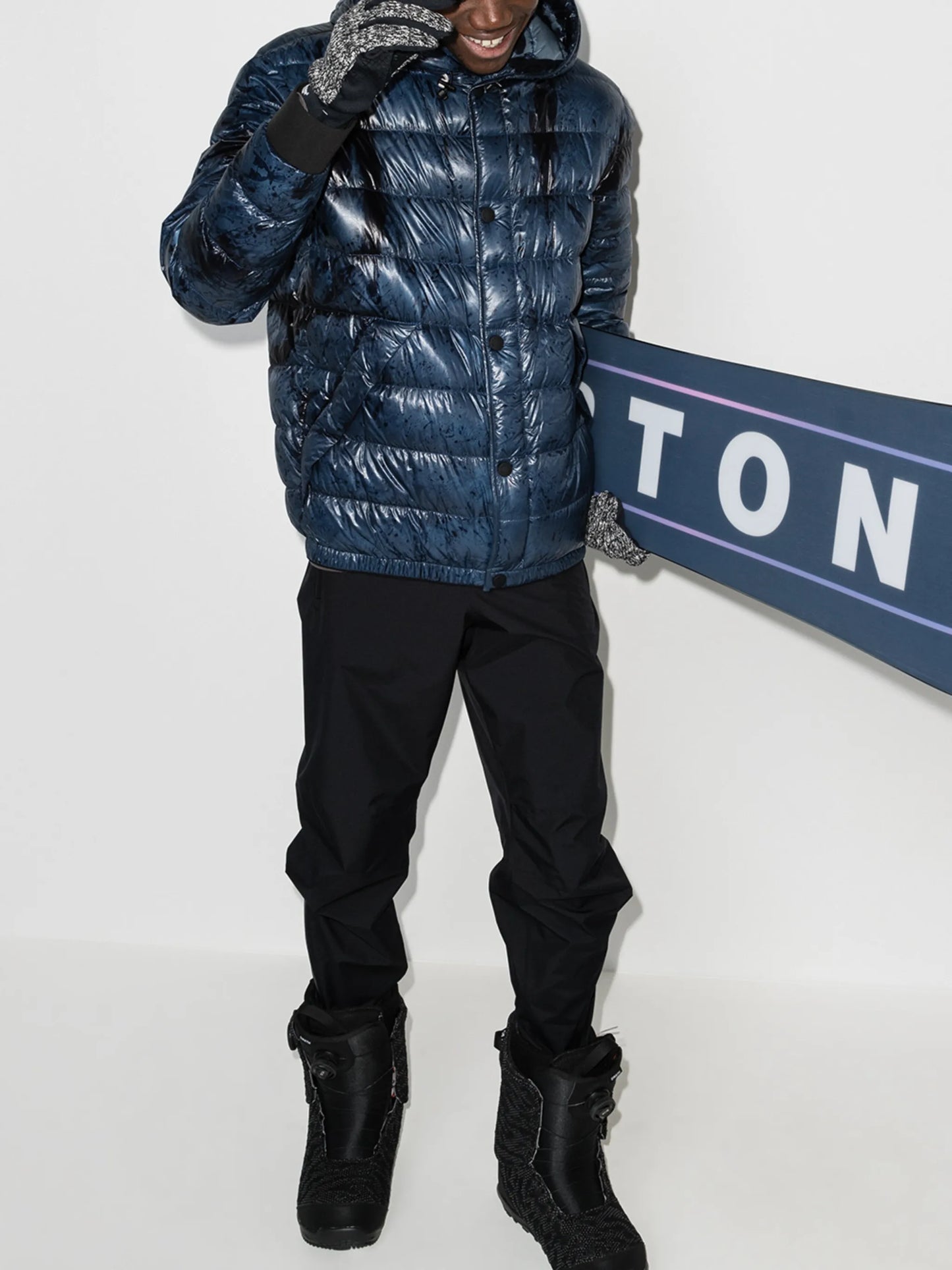 Charlos abstract-print padded jacket