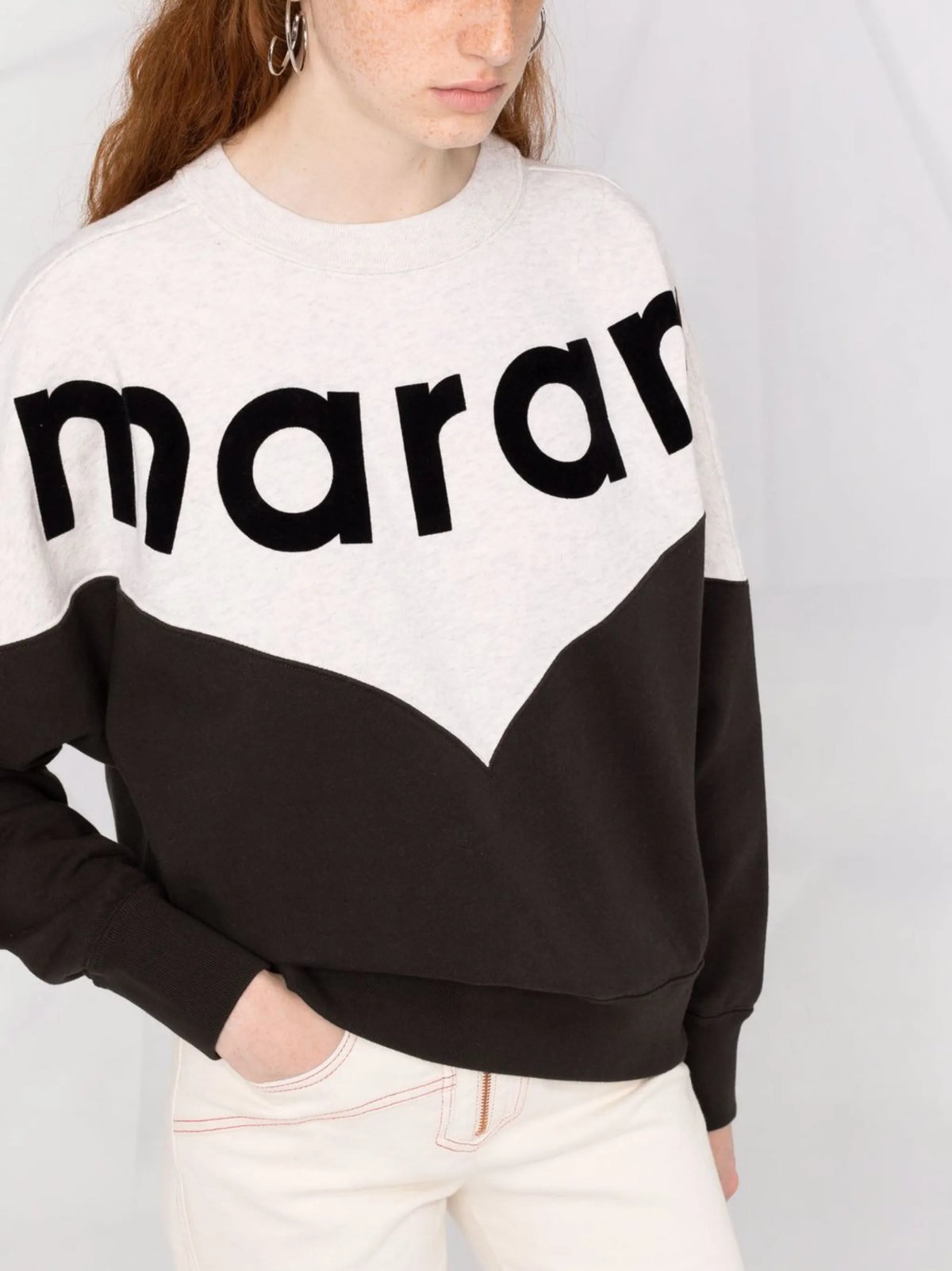 Houston two-tone logo sweatshirt