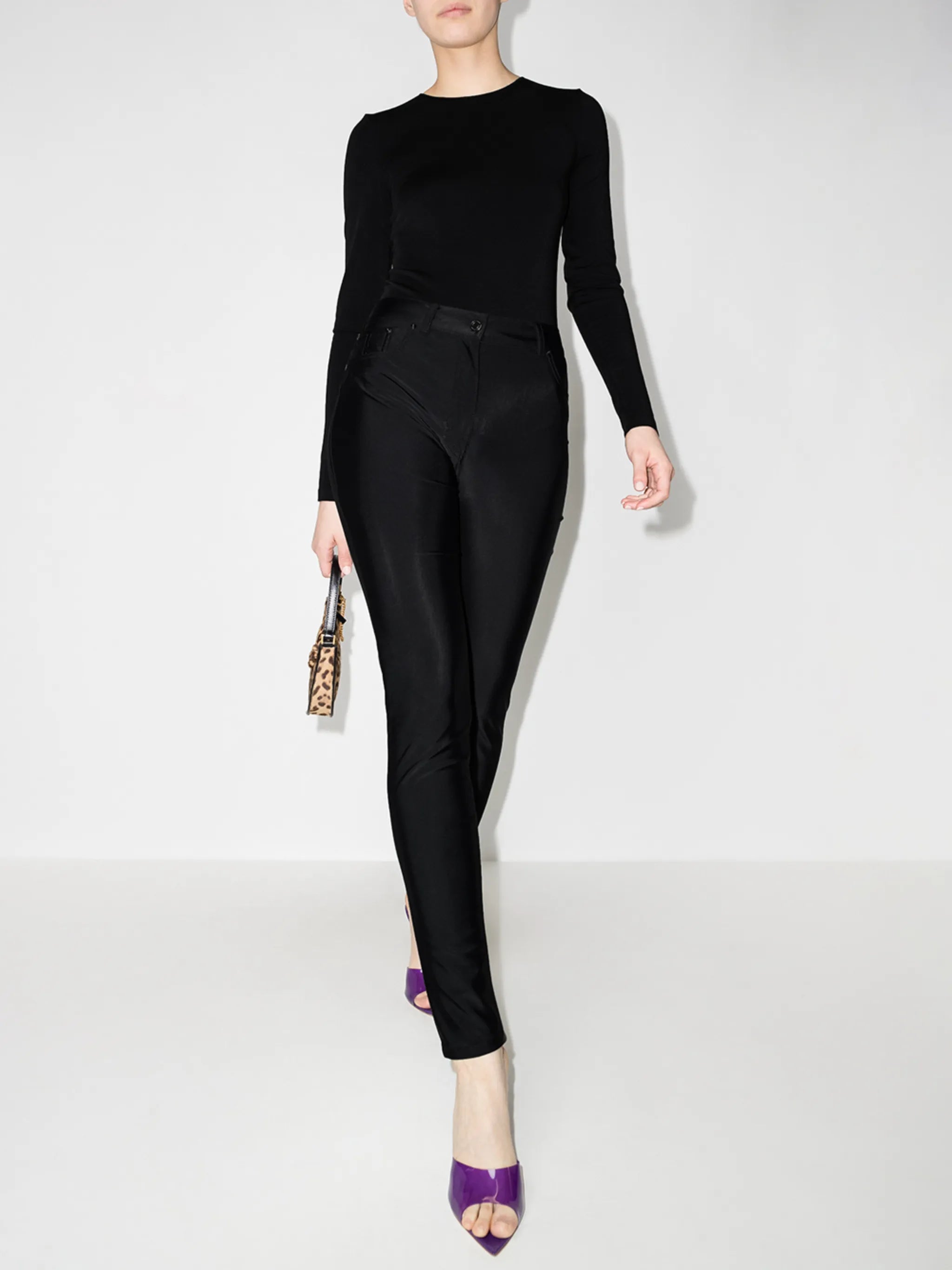 Glossy skinny jeans