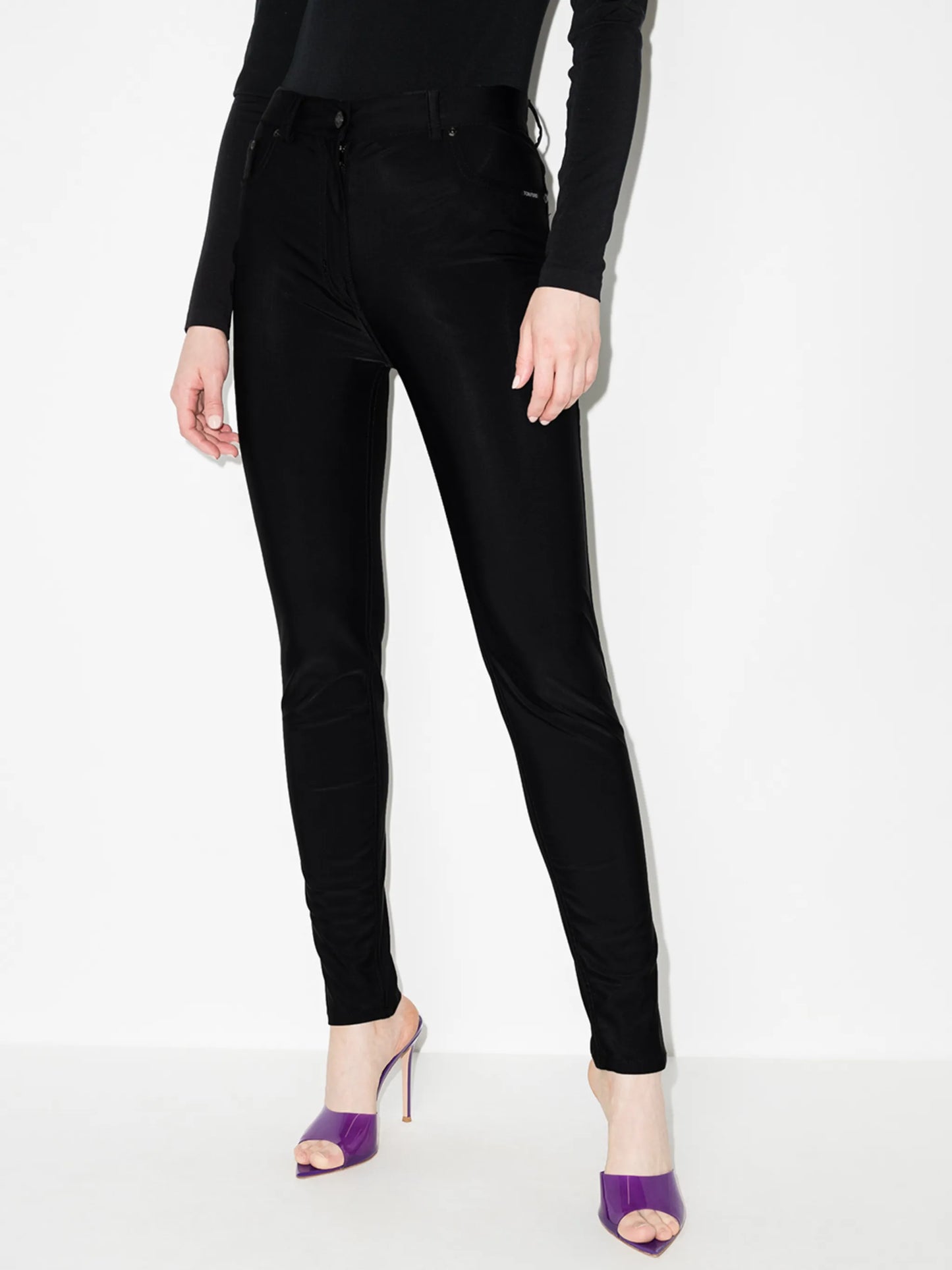 Glossy skinny jeans