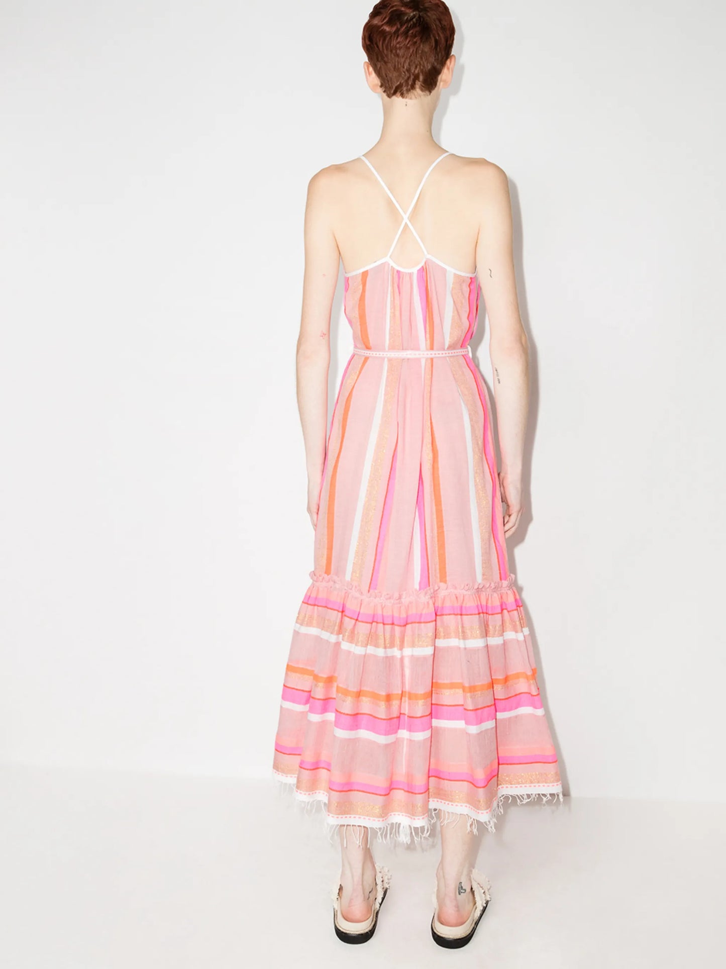 Jikirti belted midi dress