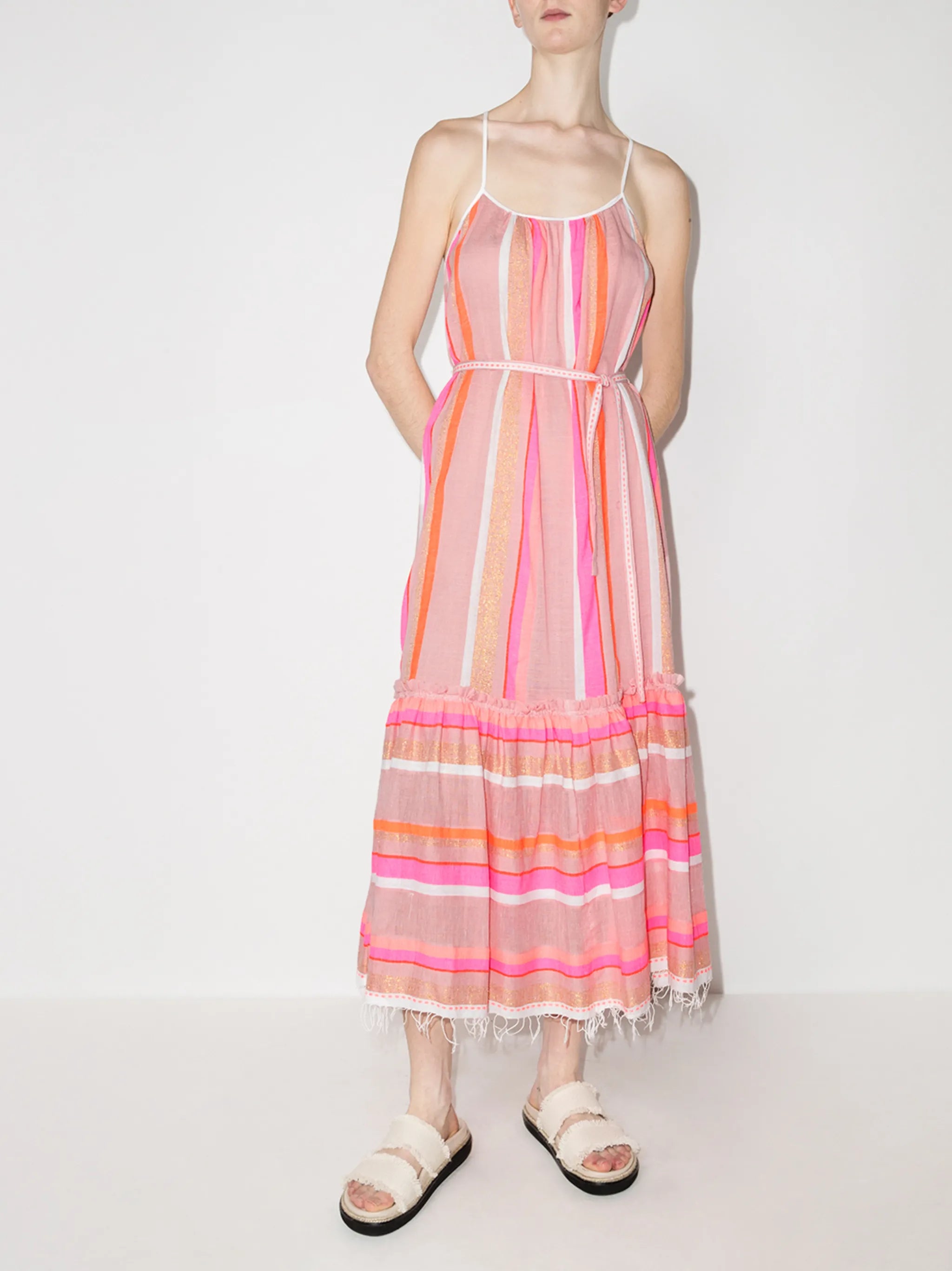 Jikirti belted midi dress