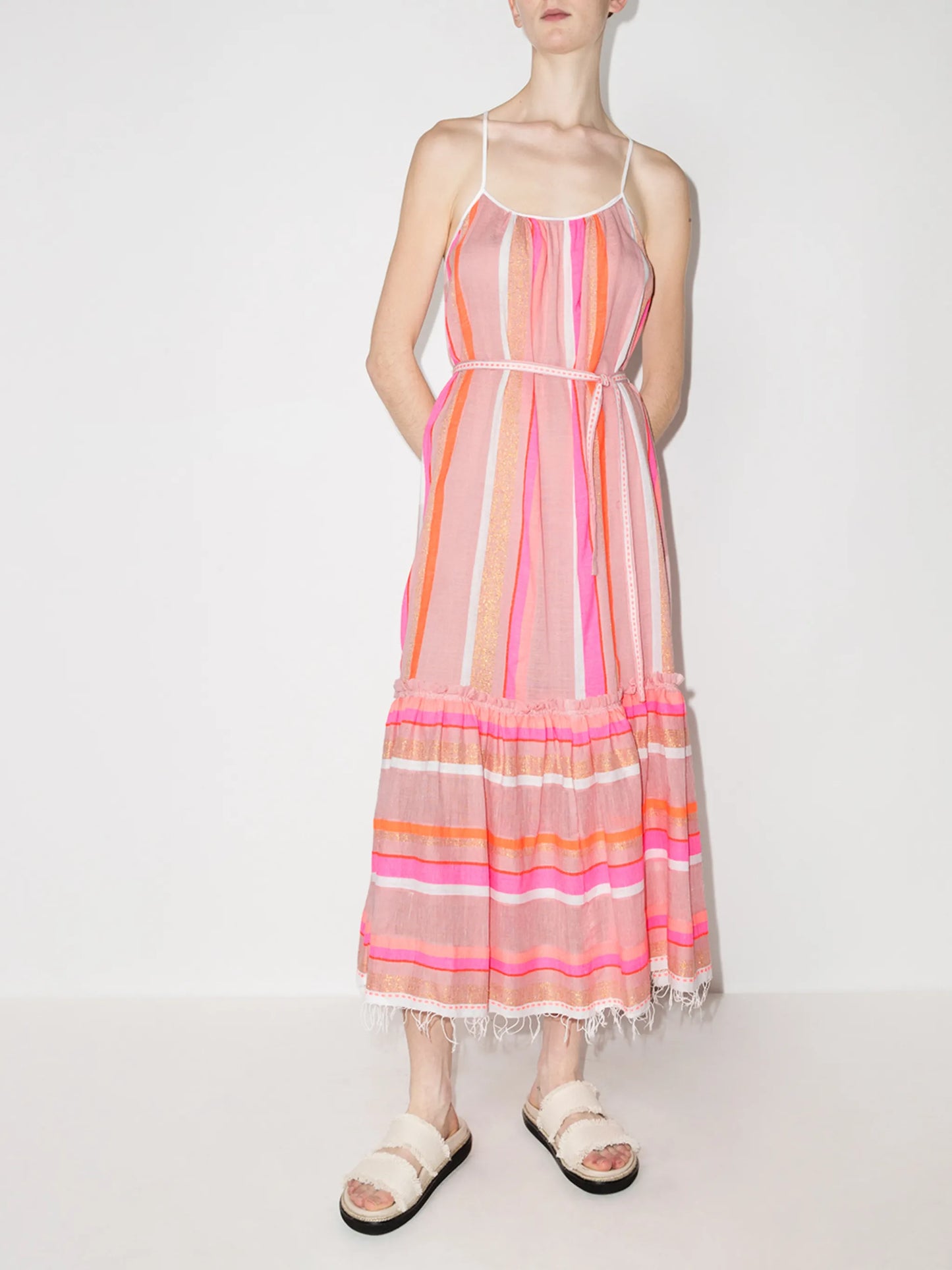 Jikirti belted midi dress