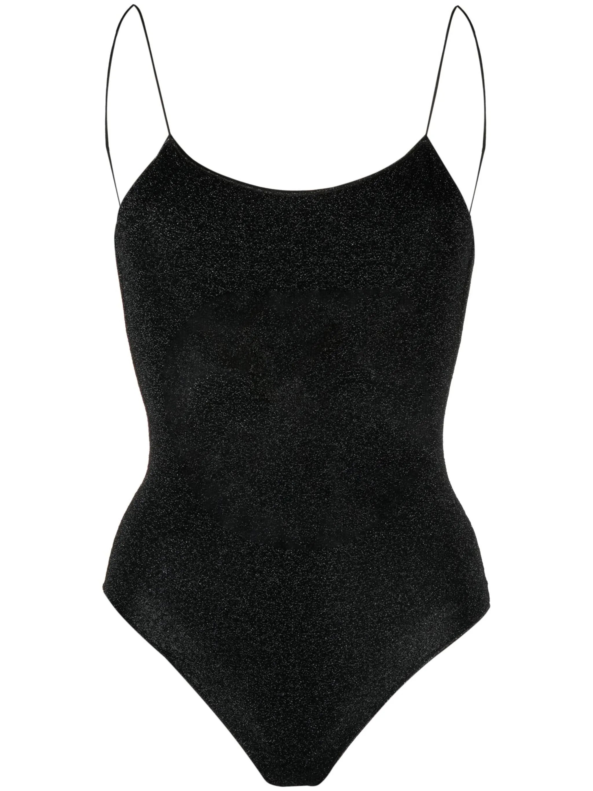 open-back lurex swimsuit