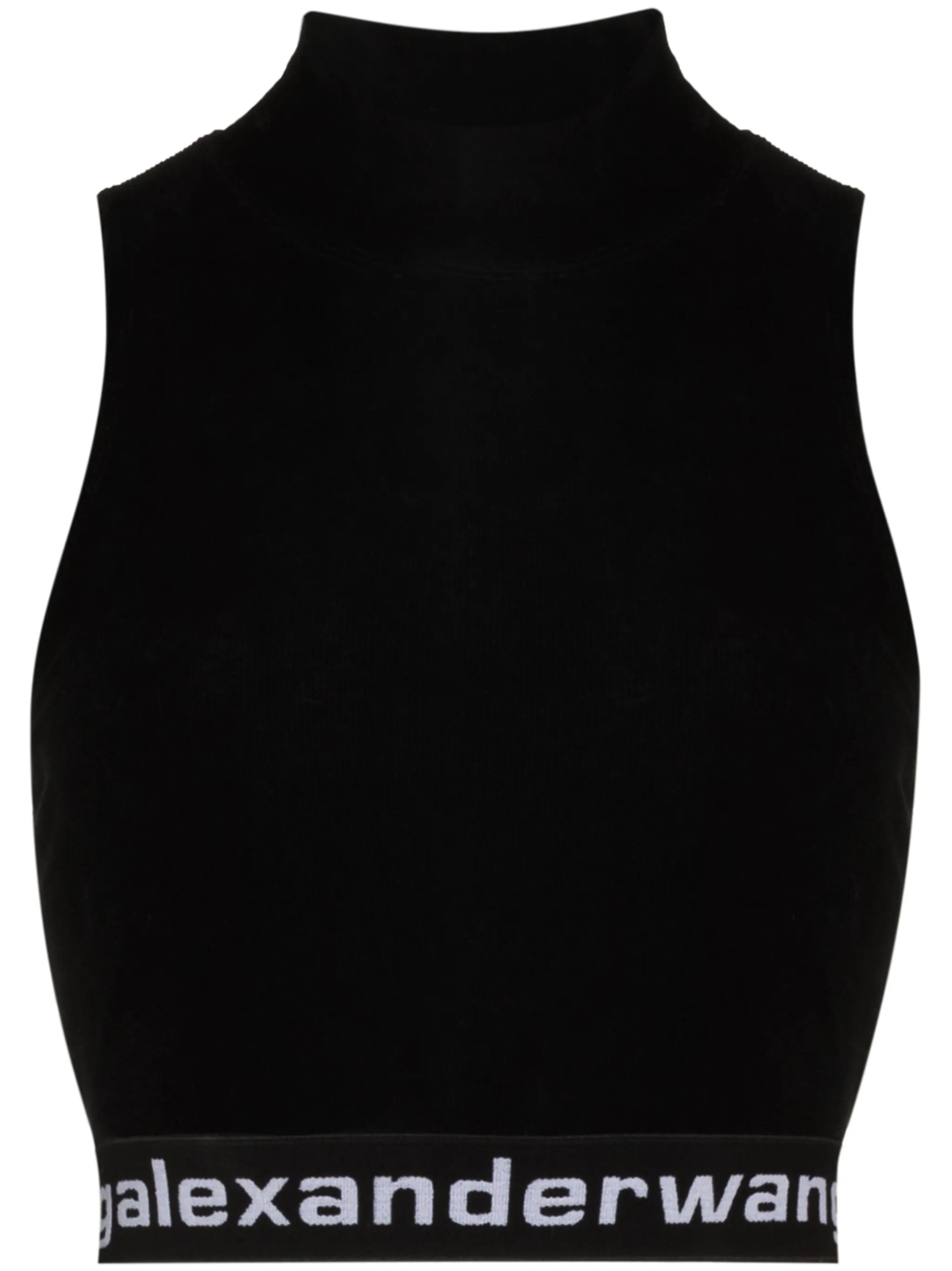 logo-tape crop top