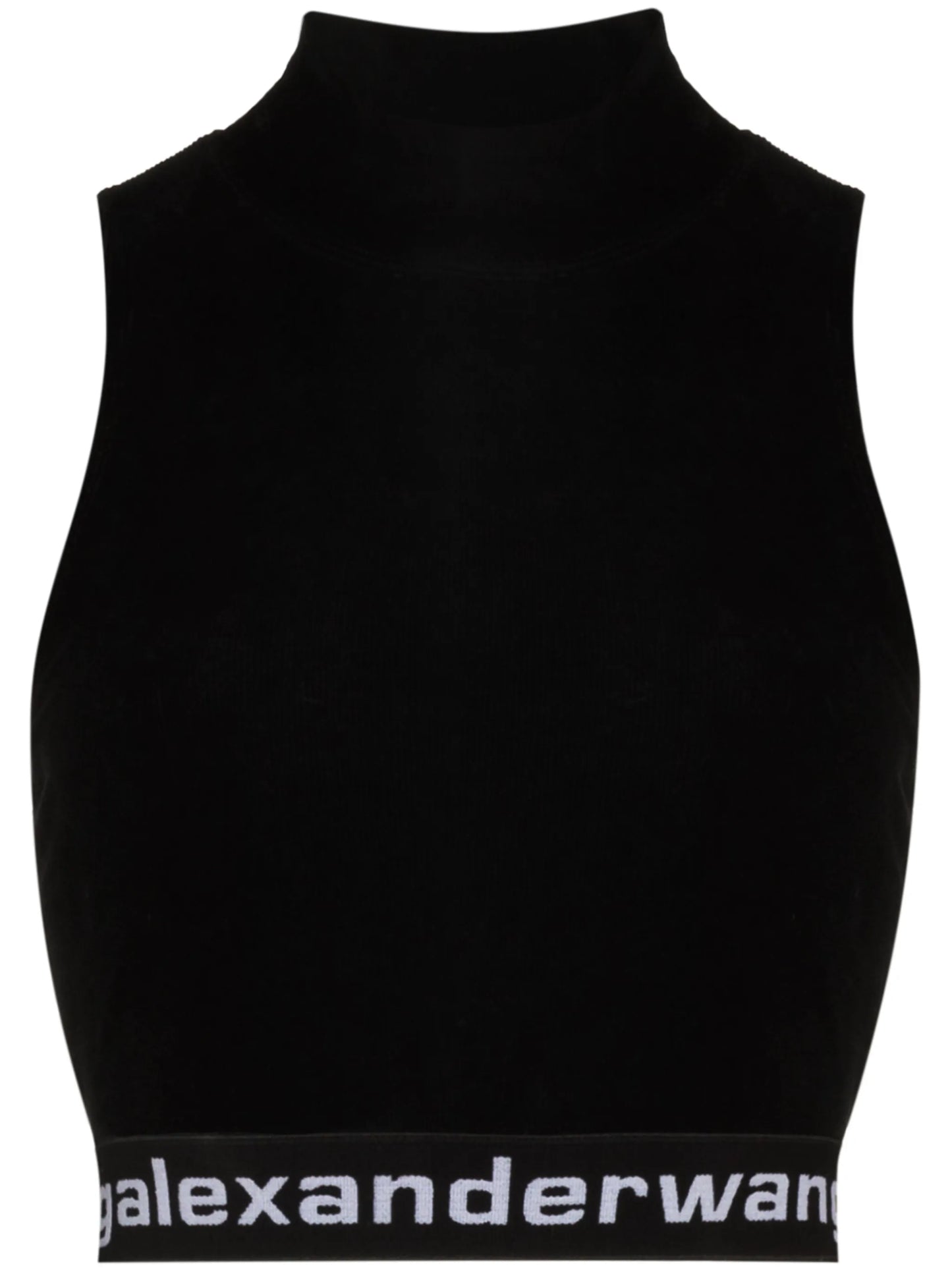 logo-tape crop top