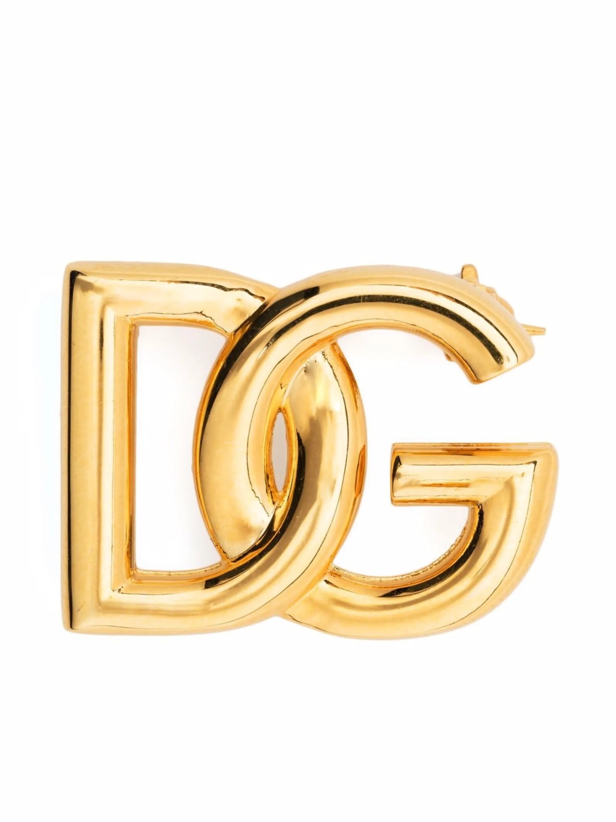 interlocking logo brooch