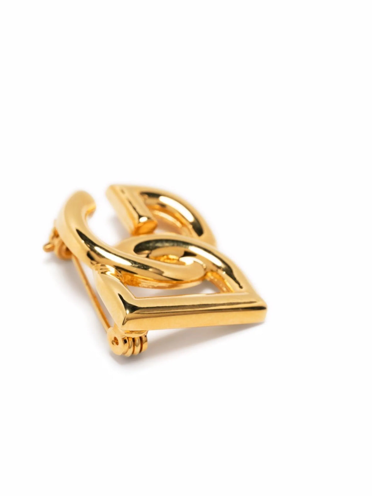 interlocking logo brooch
