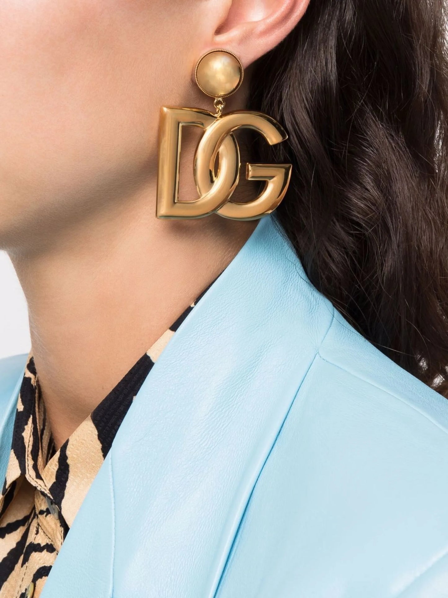 DG-logo clip-on earrings