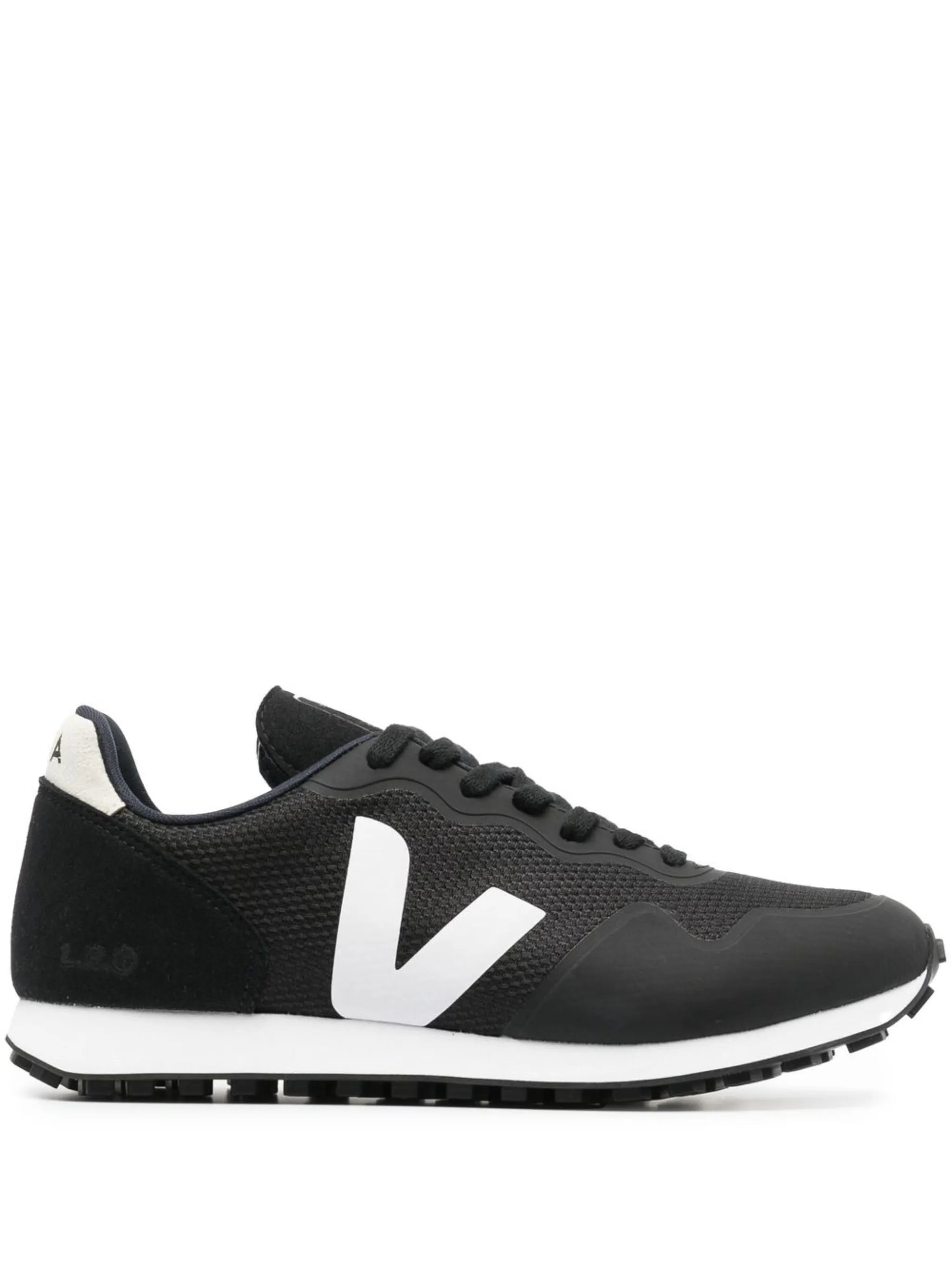 panelled low-top lace-up sneakers