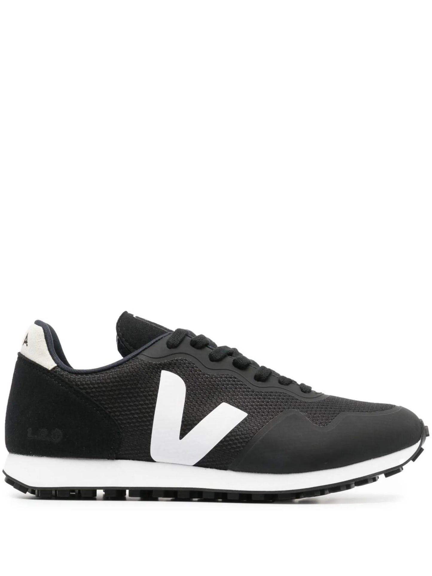 panelled low-top lace-up sneakers