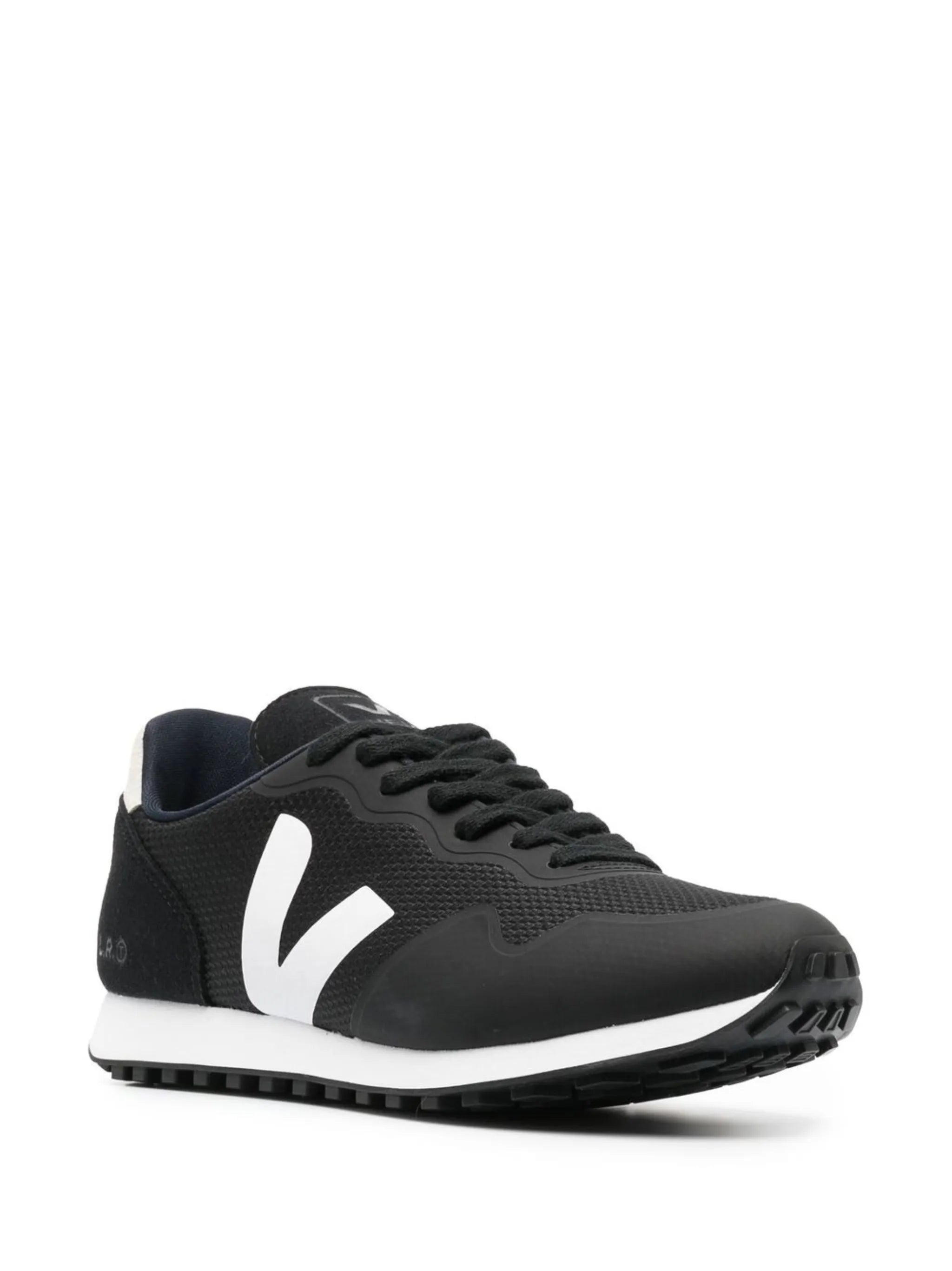 panelled low-top lace-up sneakers