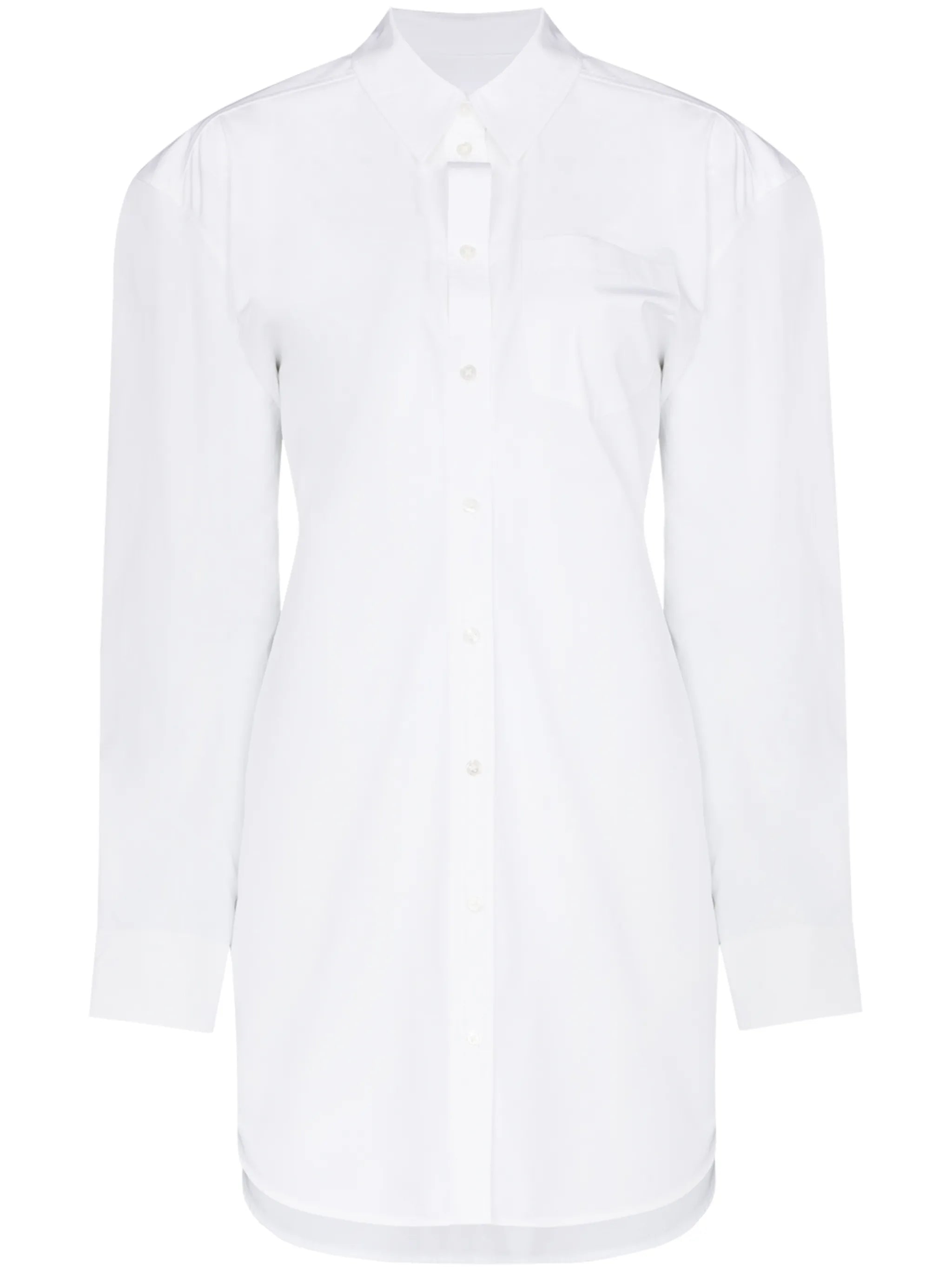 long-sleeve cotton shirtdress