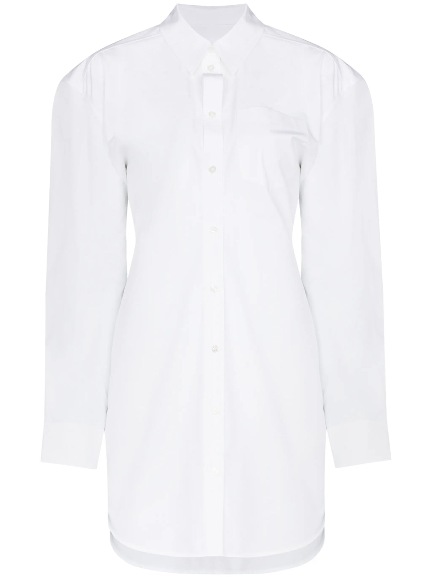 long-sleeve cotton shirtdress