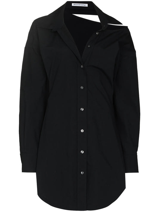 cut-out shirt dress