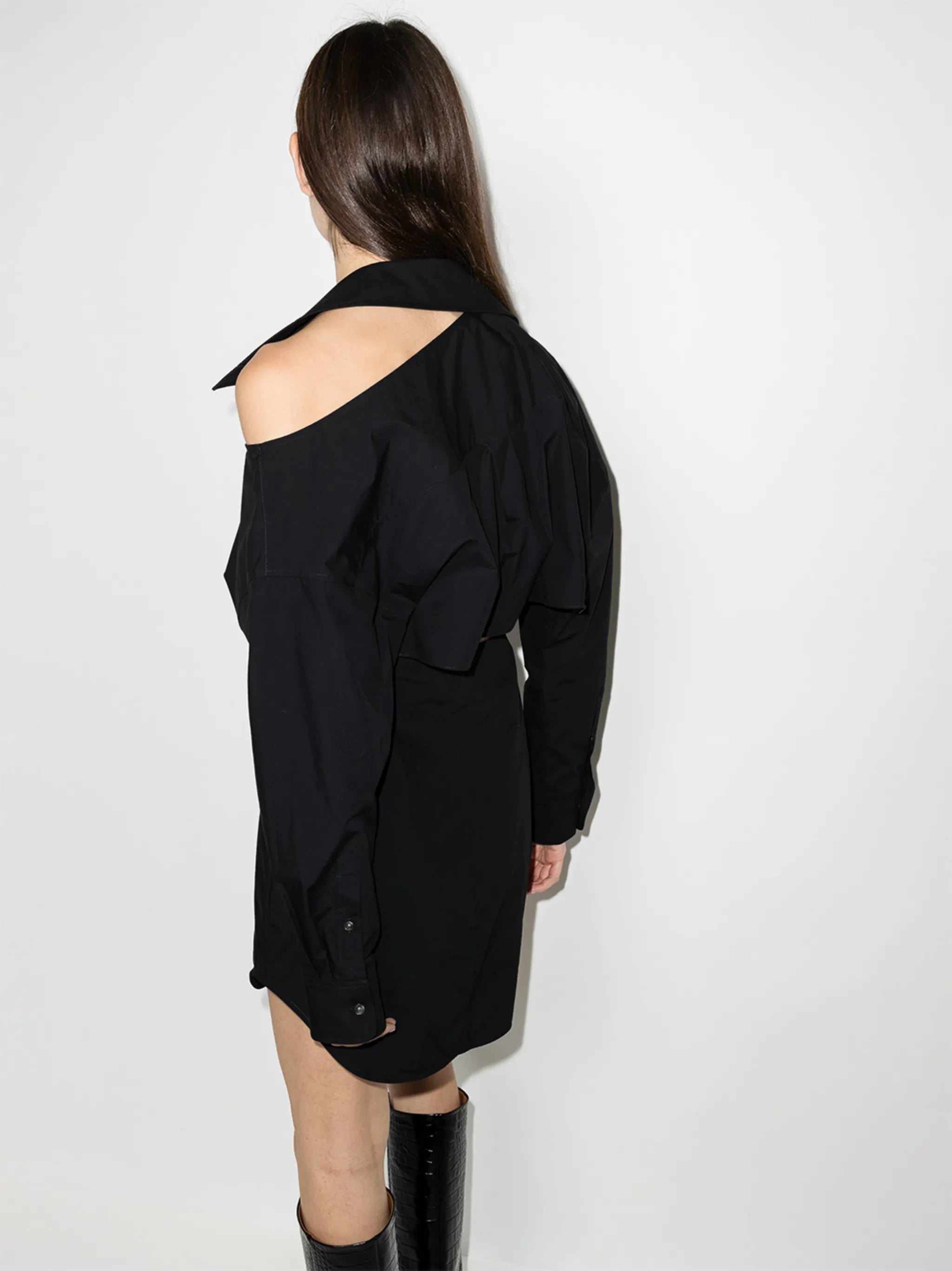 cut-out shirt dress