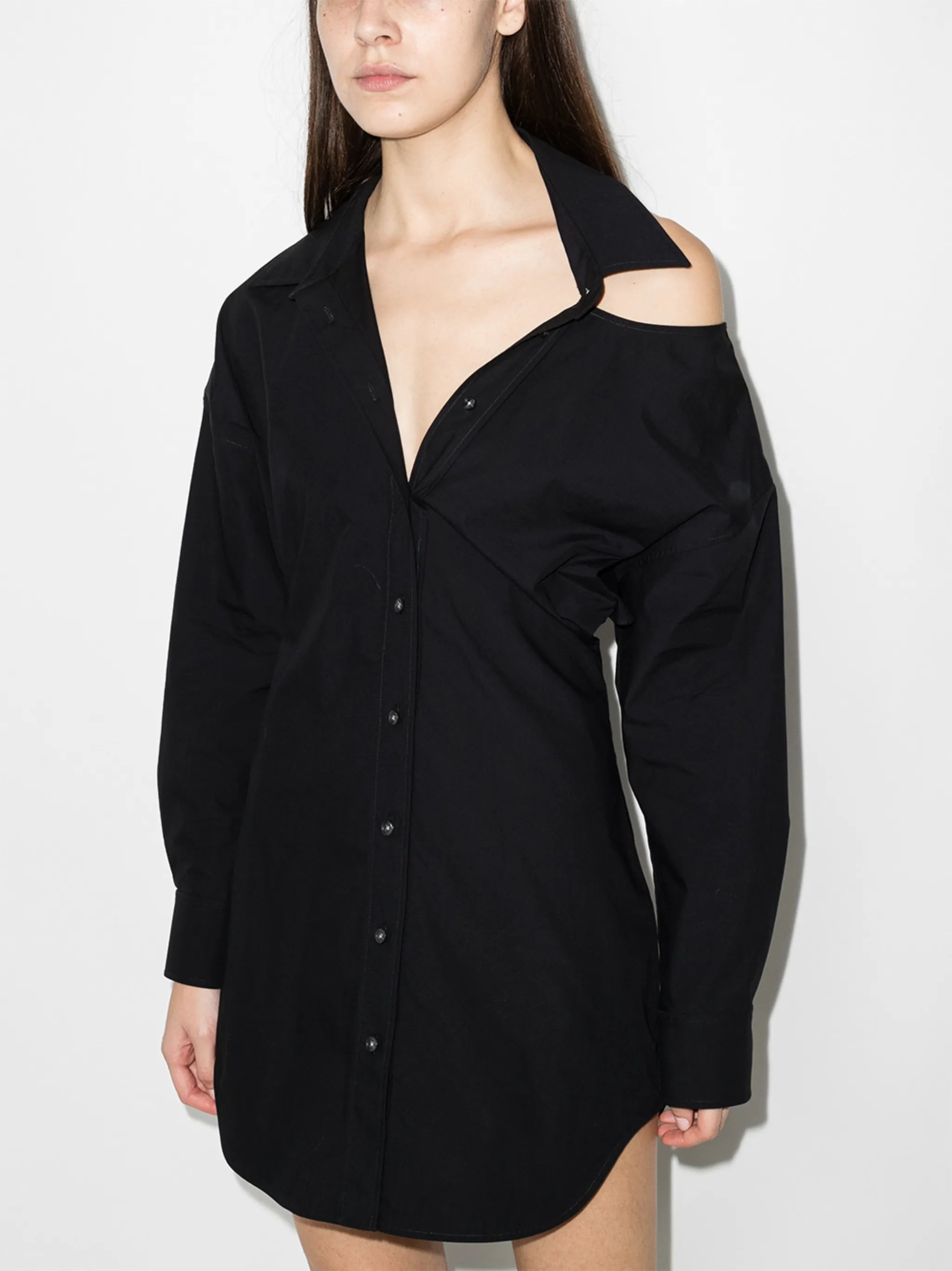 cut-out shirt dress