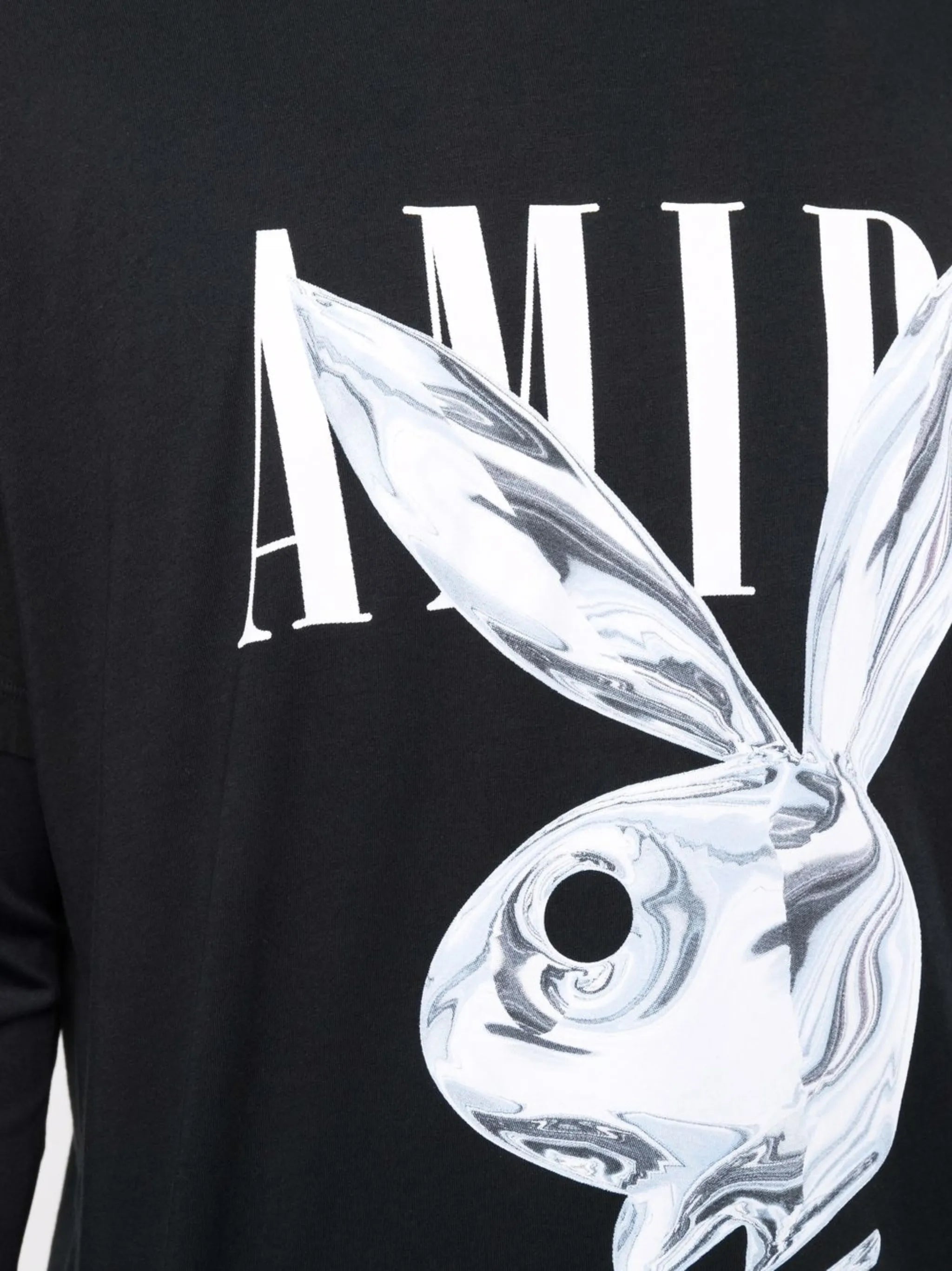 metallic Playboy logo-promo T-shirt