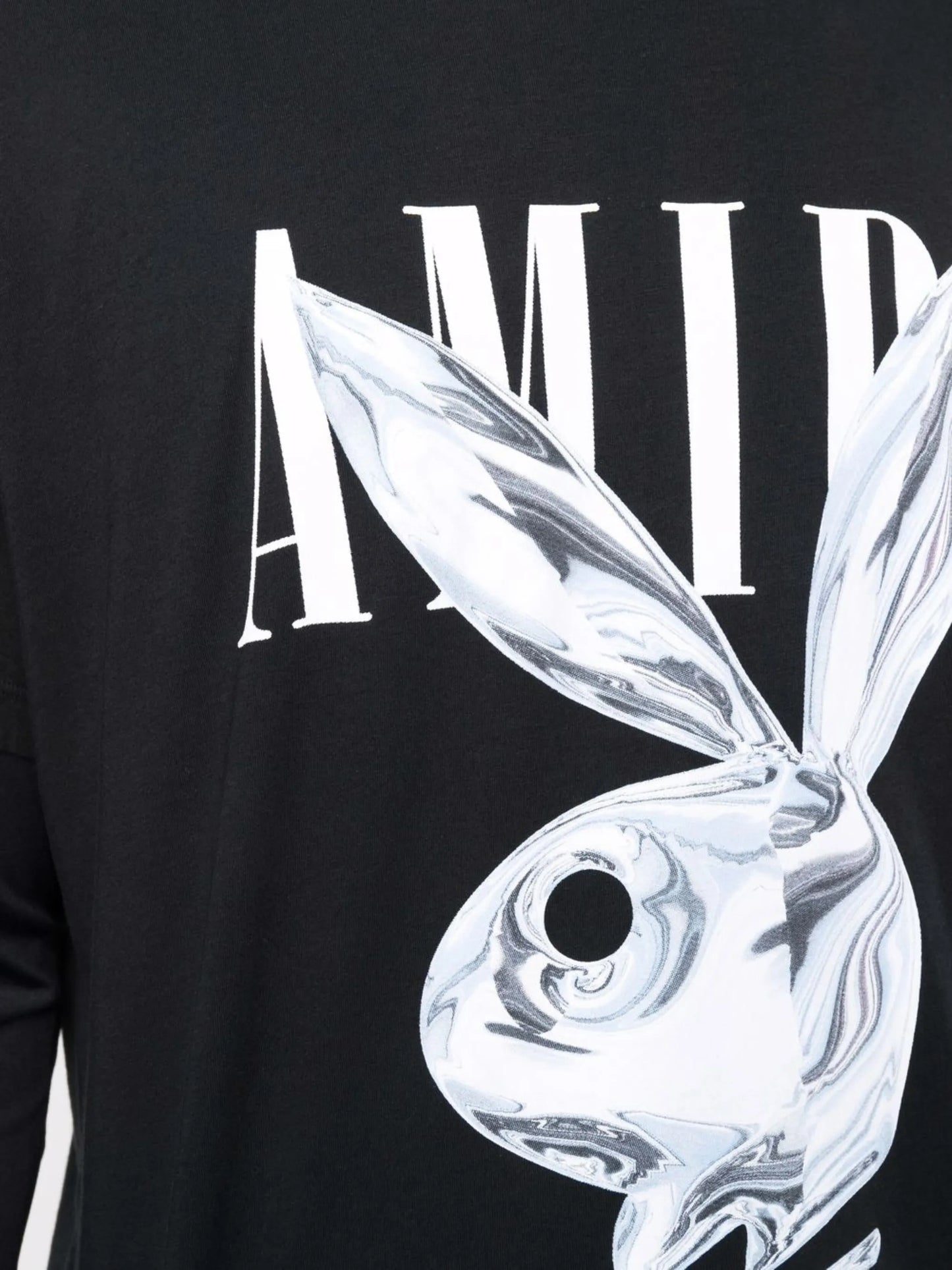 metallic Playboy logo-promo T-shirt