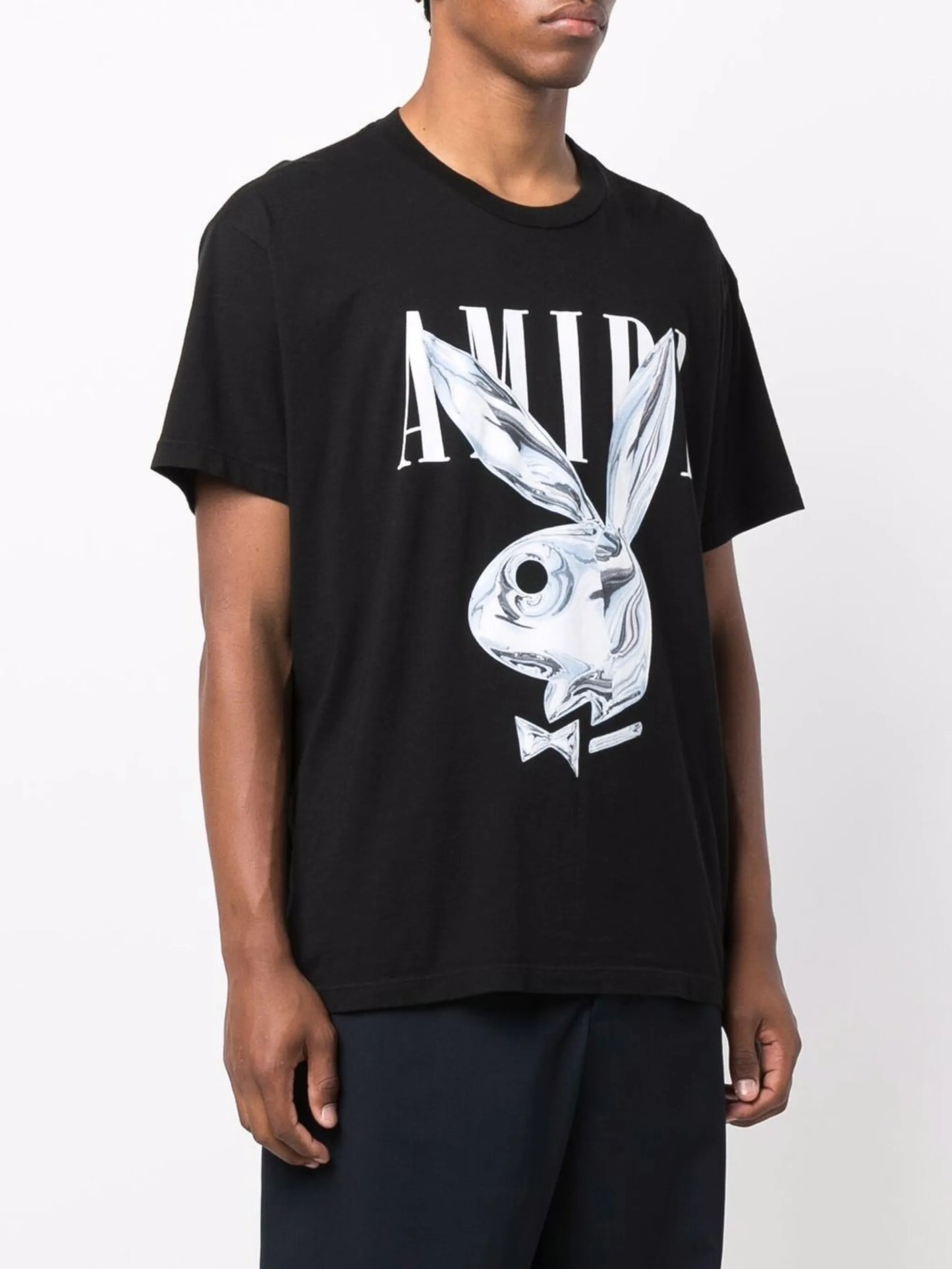 metallic Playboy logo-promo T-shirt