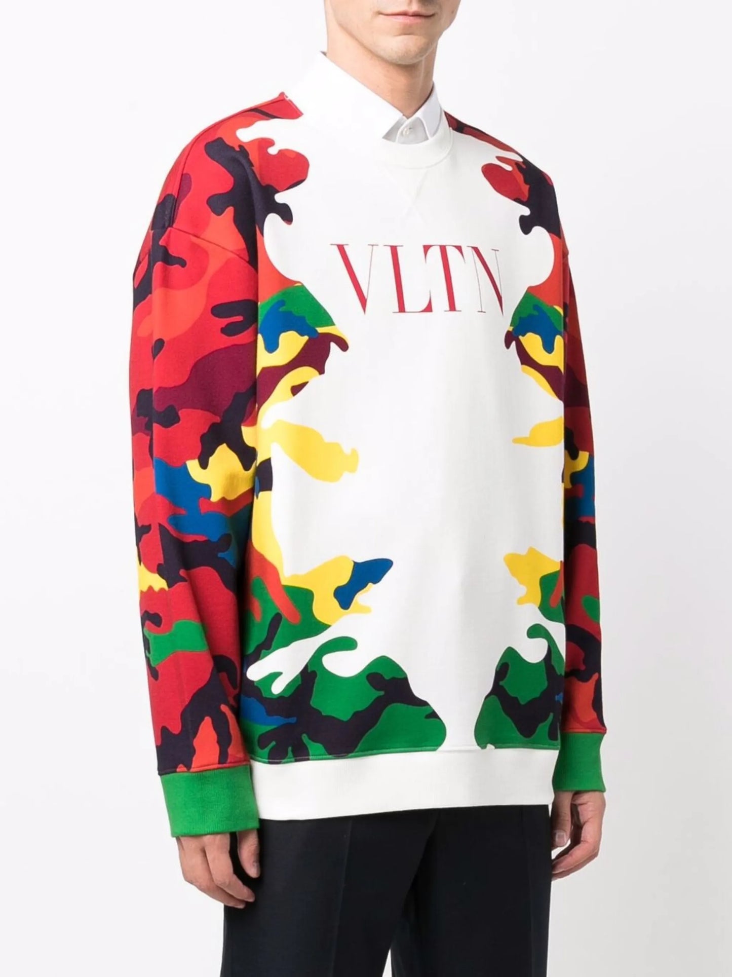 camouflage logo-print sweatshirt