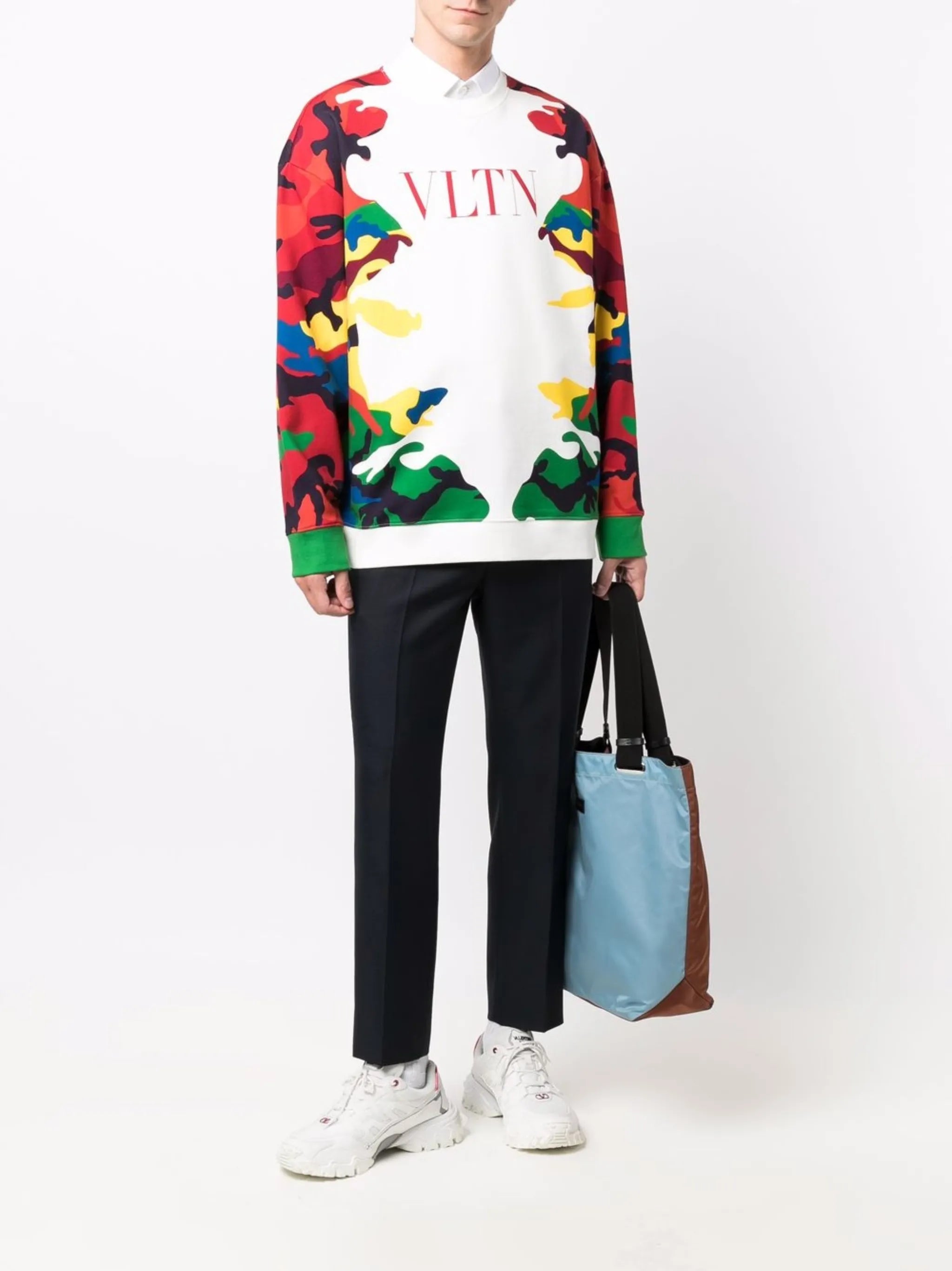 camouflage logo-print sweatshirt