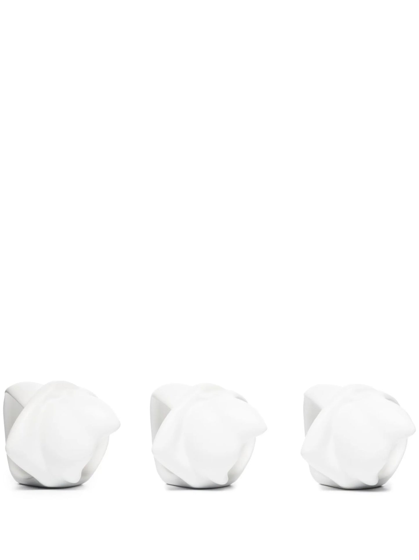 sculpted napkin ring set of 3