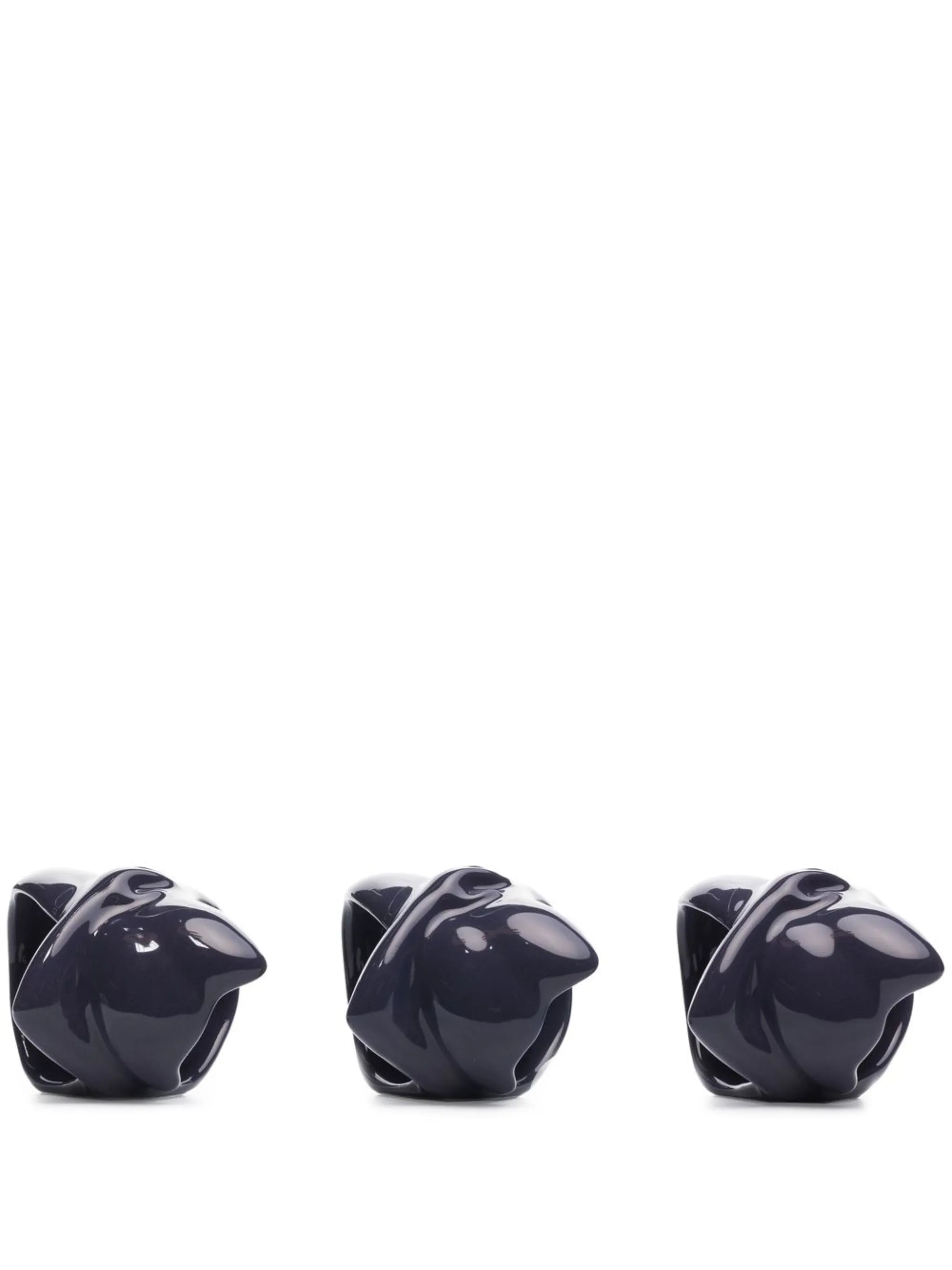 sculpted napkin ring set of 3