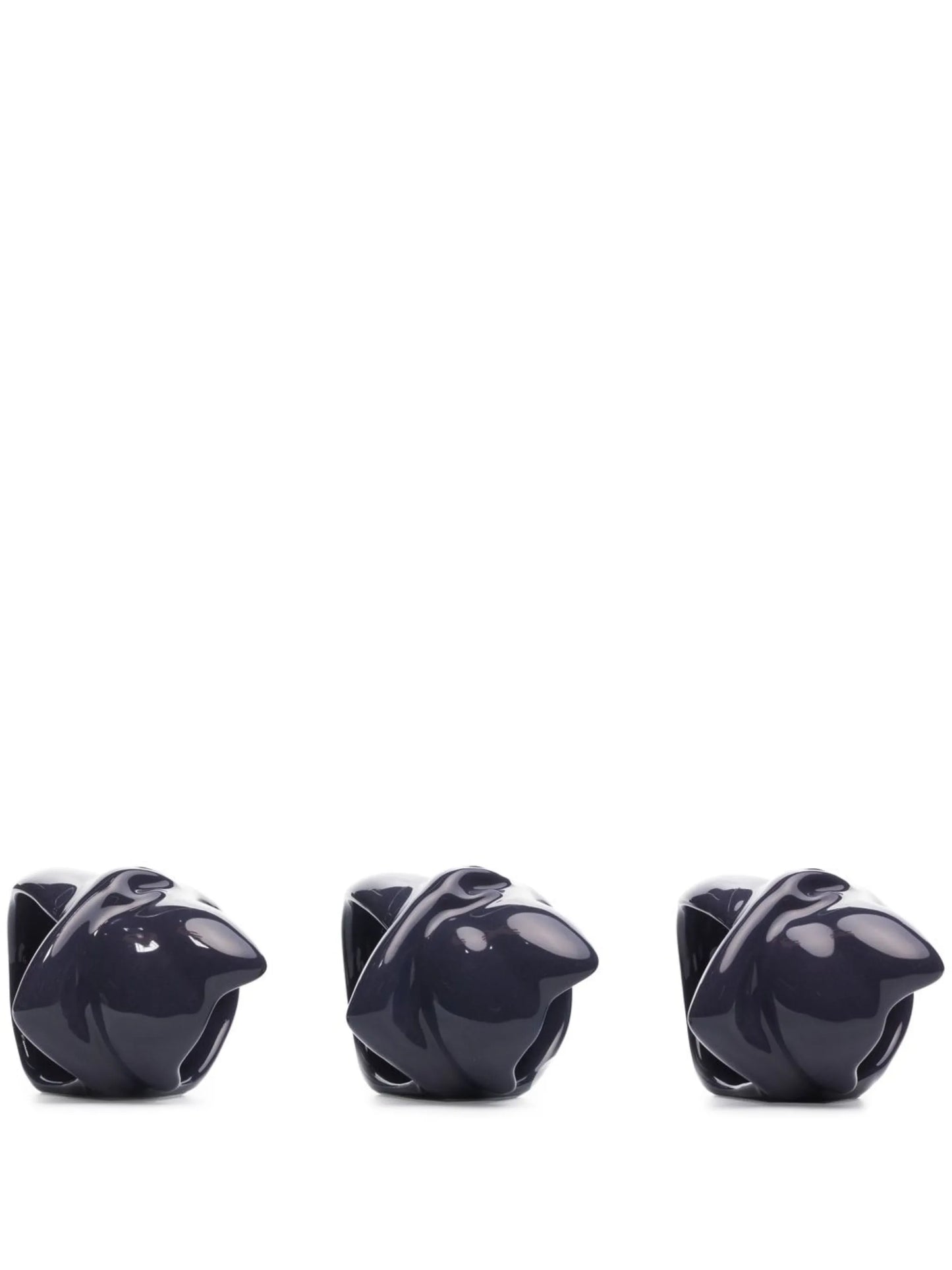 sculpted napkin ring set of 3