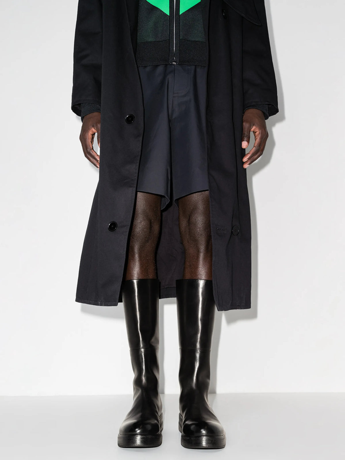 zip-up leather boots