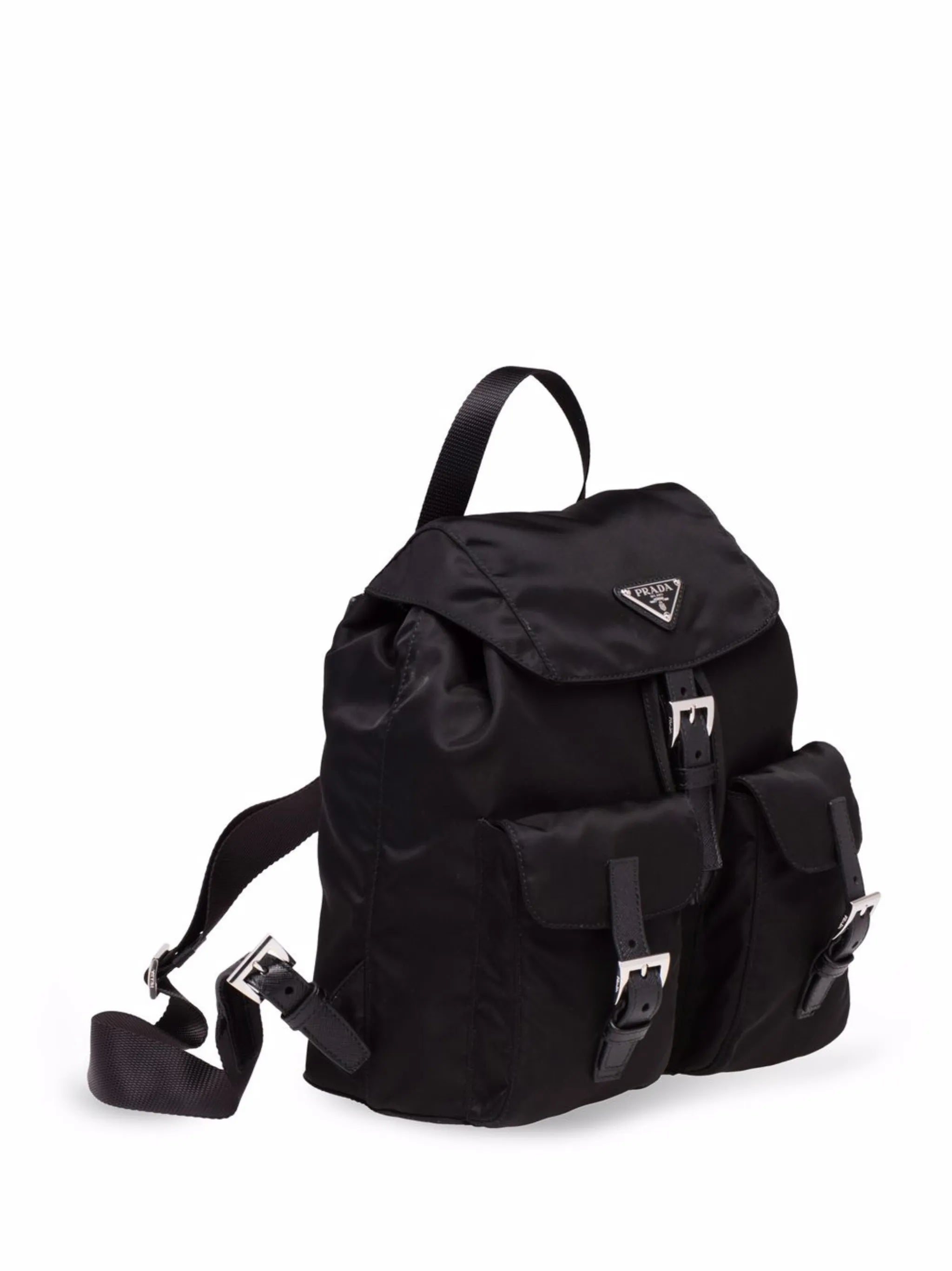 Saffiano leather-trimmed backpack